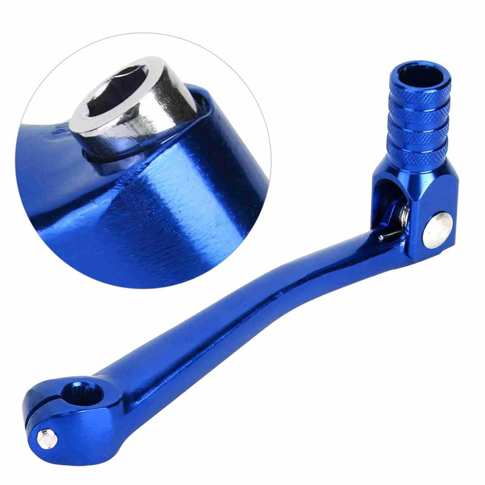 Motocykl Kickstart, Uniwersalna Dźwignia Zmiany Biegów Motocykla Złota, Inne, Akcesoria do Modyfikacji Motocykli Dźwignia Zmiany Biegów ze Stopu Aluminium Cnc (czerwona) (BLUE)