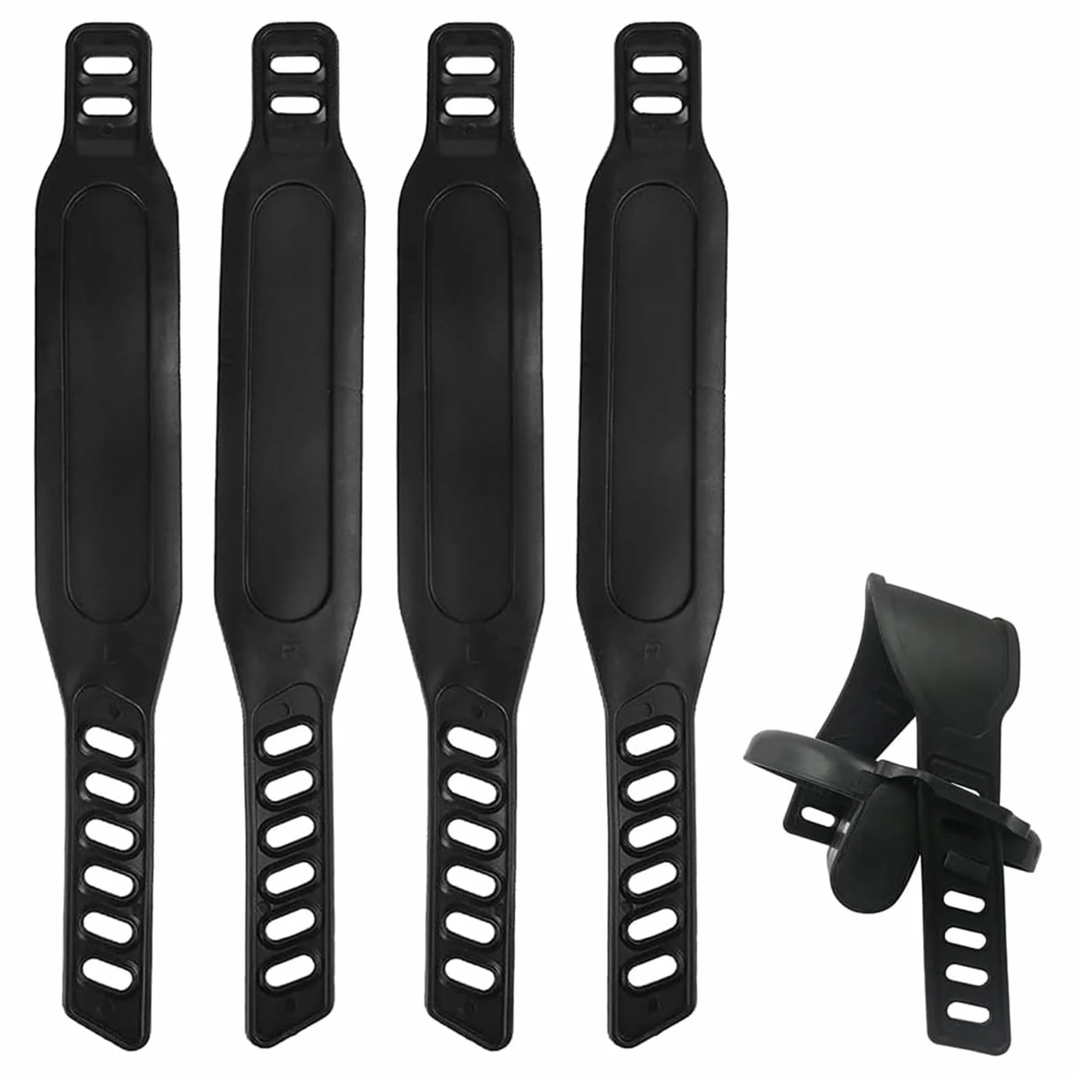 SEMINISMAR Paski do Pedałów Rowerowych, 2 Pary (4 sztuki), Nylon, Uniwersalne, Rower Stacjonarny