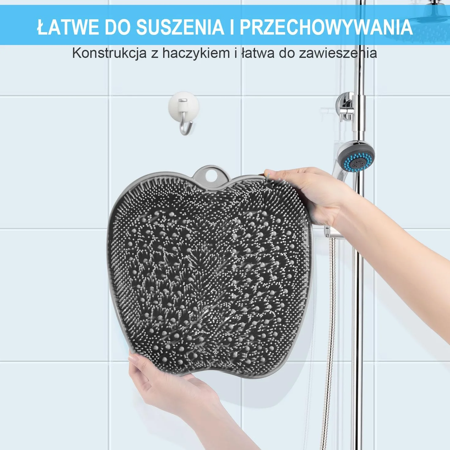 Mata Do Masażu Stóp z Antypoślizgowymi Przyssawkami - Peeling Do Stóp Pod Prysznic