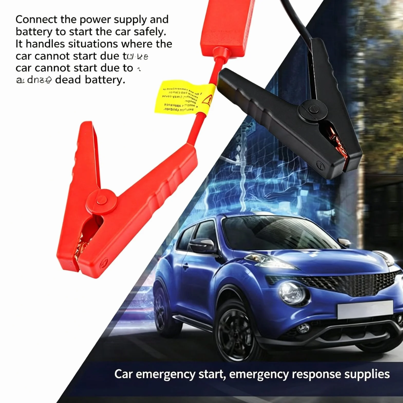 Kabel połączeniowy EC5, kabel do automatycznego wspomagania, kabel rozruchowy akumulatora o dużej pojemności z zaciskiem krokodylkowym do akumulatora rozruchowego 12 V