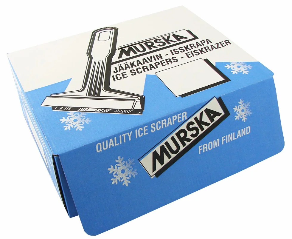 Skrobaczka do Szyb Samochodowych - Murska - szybko & prosto - 4 w 1 Skrobaczka mosiężna do lodu - Premium HIPS - Ostrze z mosiądzu - Gumowa uszczelka - praktyczny Skrobak z Finlandii (Kolor losowy)
