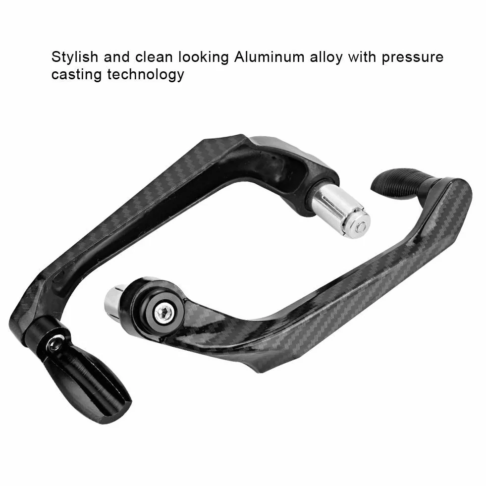 KIMISS Ochronka do kierownicy motocyklowej 7/8 cala uniwersalna, stop aluminium, czarna - osłona hamulca