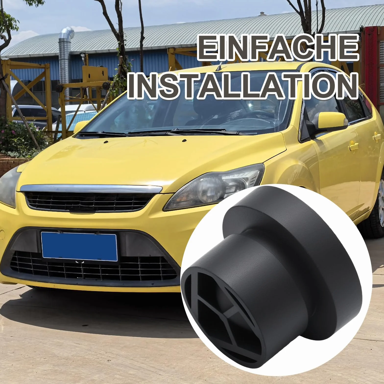 4 sztuki osłony silnika z otworem na zderzak 7M5Q6D277AA, zamiennik dla Ford Focus 2004-2011, zamiennik dla Ford Kuga 2008-2012, zastępuje 1555641 3M5Q6N041CK