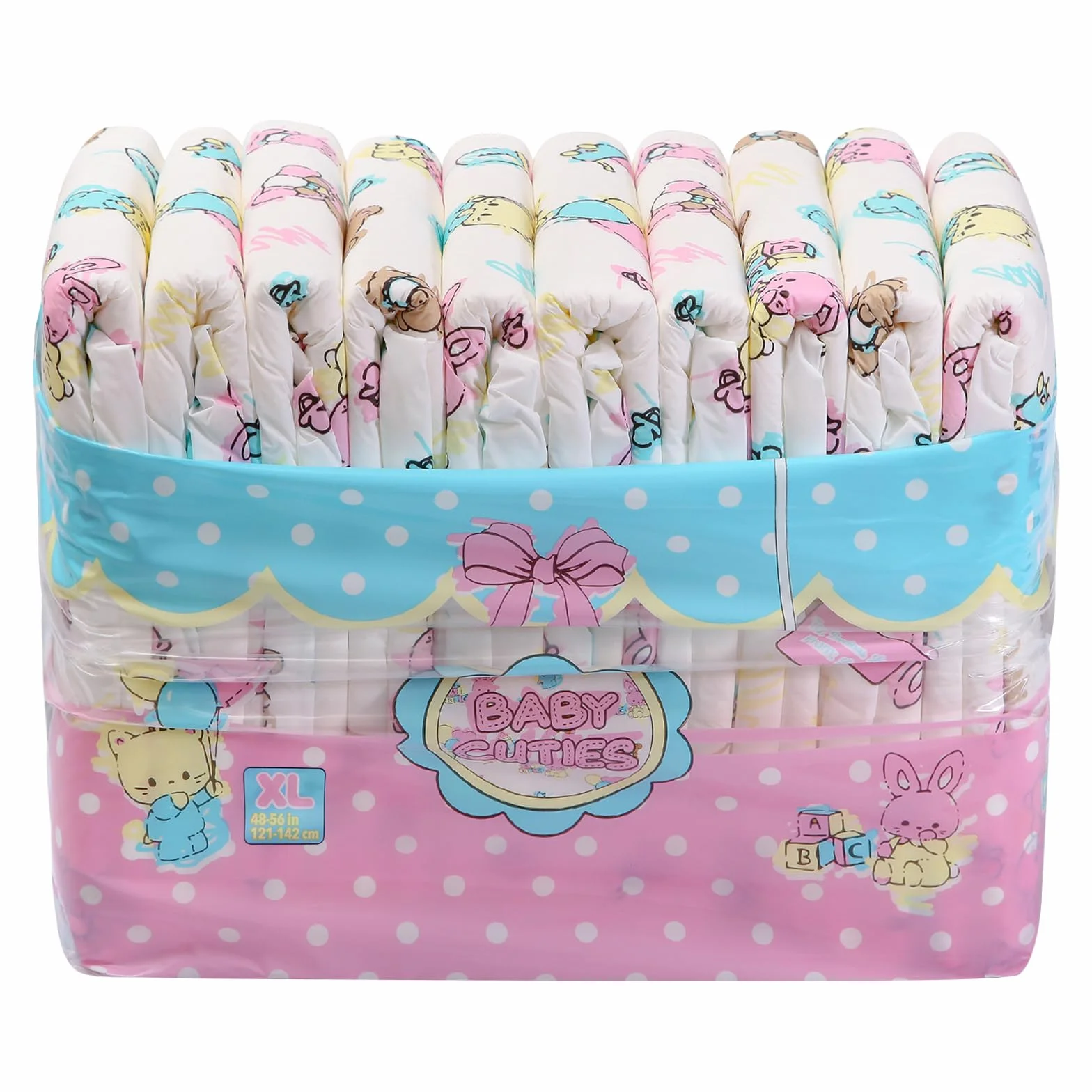 LittleForBig Pielucha Drukowana Dla Dorosłych 10 Sztuk Baby Cuties X-Large 121-142 CM