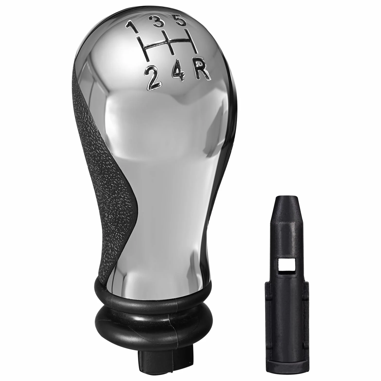Spurtar ręczna gałka zmiany biegów 5 prędkości gałki zmiany biegów do Citroen C5 01-08 Xsara Picasso 1999-2008 - czarny i błyszczący chrom OE 2403Y8