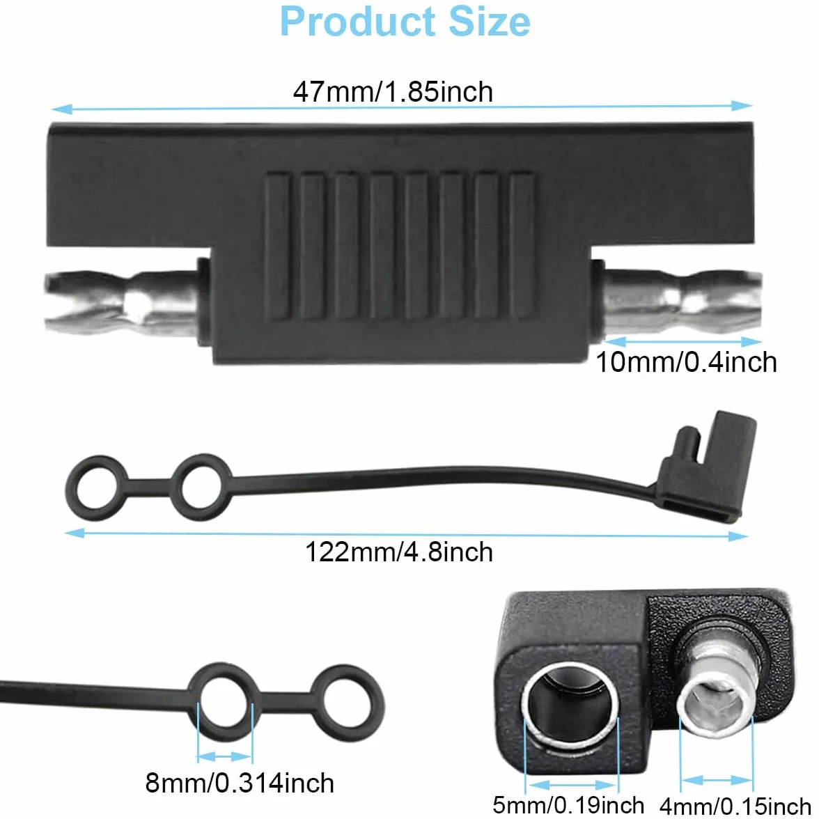 6 sztuk SAE Polarity Reverse Adapter Złącze SAE do SAE Polarity Reverse Quick Disconnect Cable Plug Adapter do kabla przedłużającego SAE, panel słoneczny, samochód, motocykl, Travel Trailer