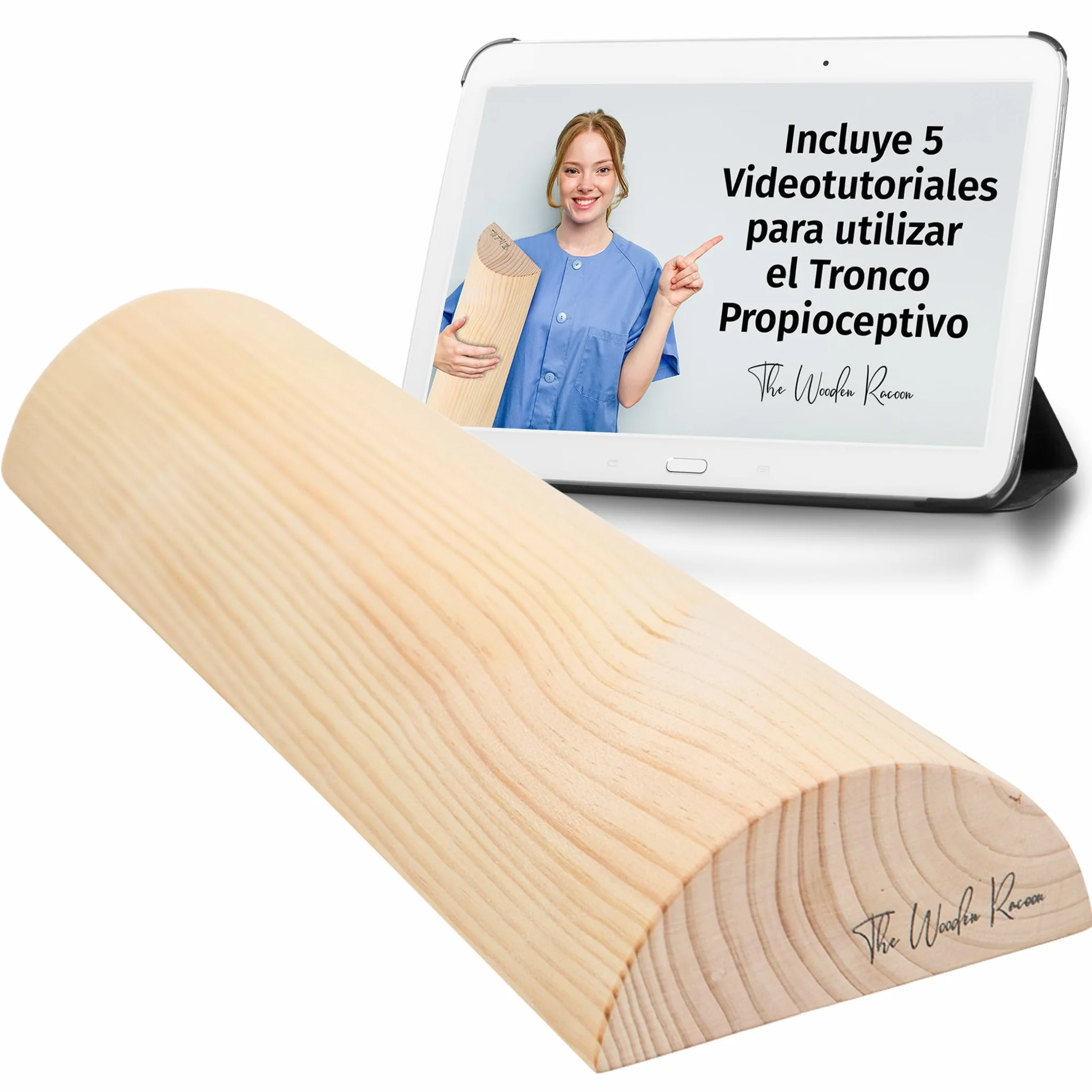 TWR Propioceptywny bagażnik 5P do podłogi miednicy 49,5x17x7,5 cm drewno naturalne ćwiczenia hipopresyjne pilates