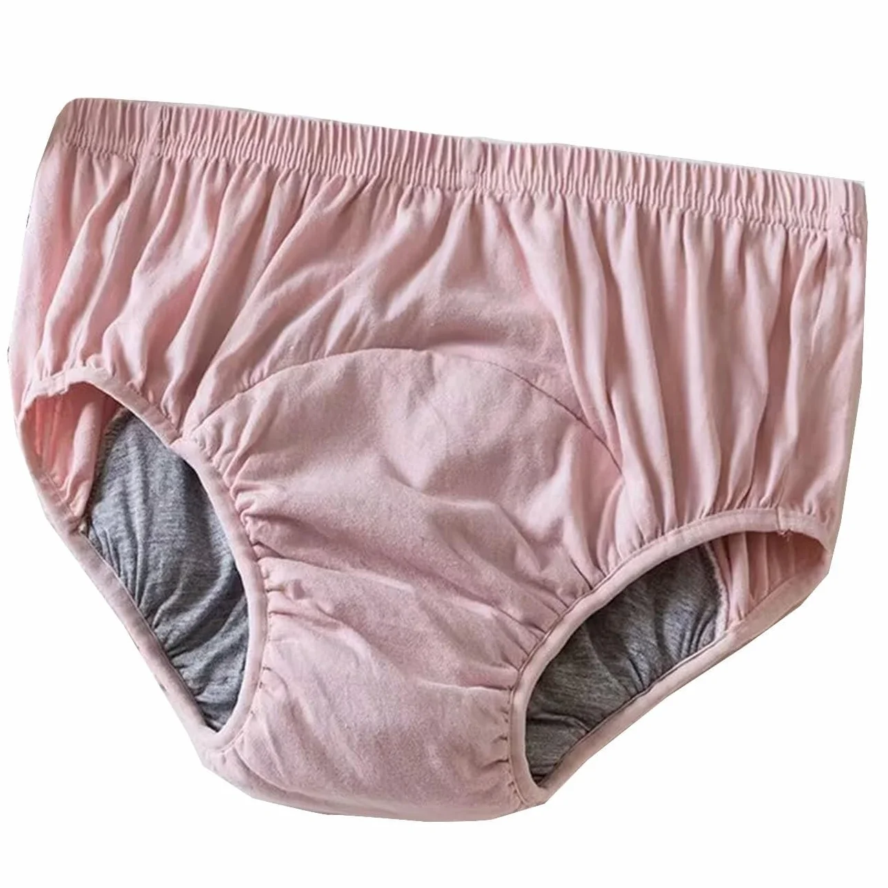 Majtki Pooperacyjne Bawełniane Szczelne Bielizna Pieluchy Wielorazowe Damskie Umiarkowane Nietrzymanie Moczu (Apricot, 3XL)