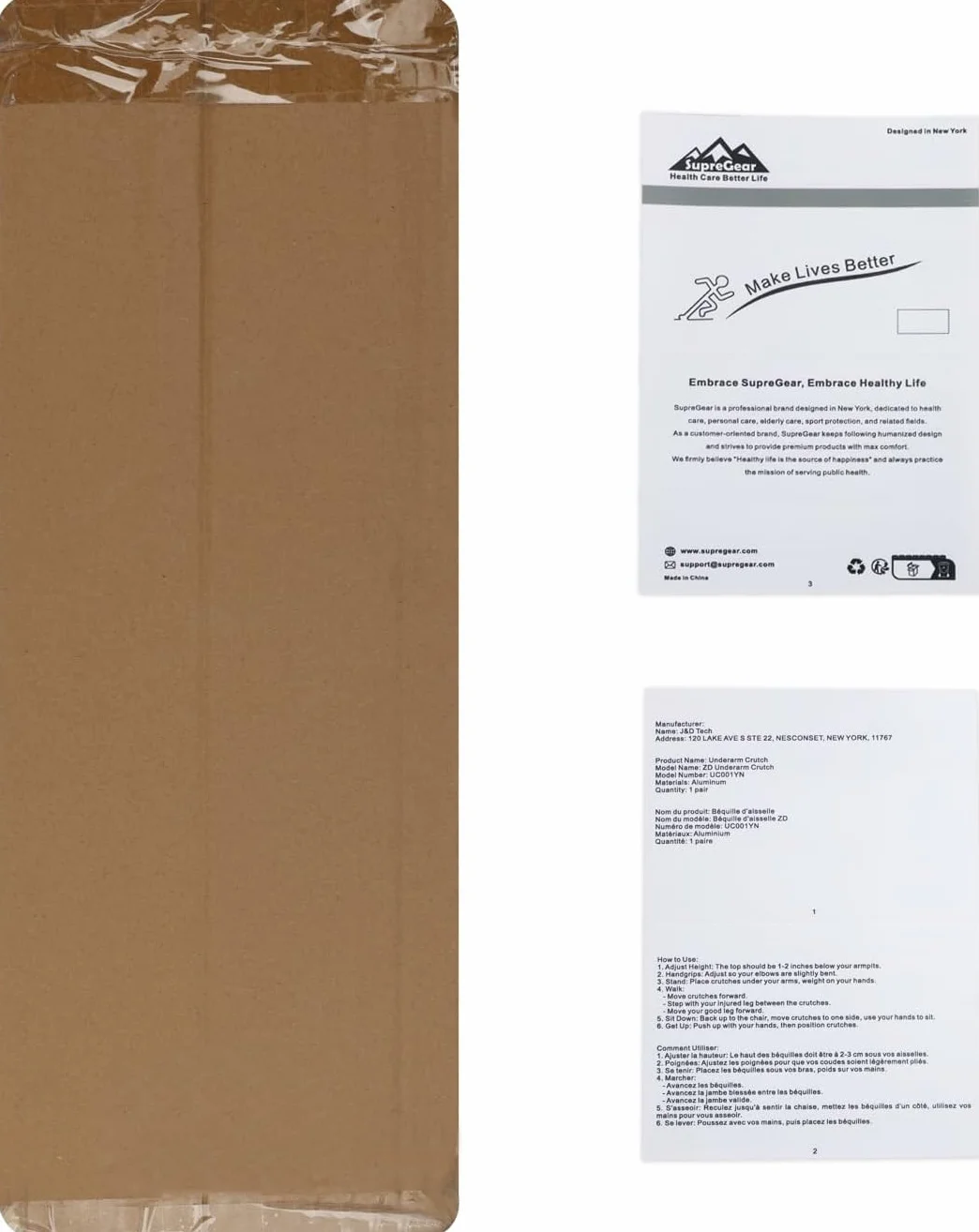 Supregear Kulki na ramię, 1 para lekkie uniwersalne aluminiowe kule, regulowane przedramię z miękkimi podstawkami i uchwytami do chodzenia, srebrne