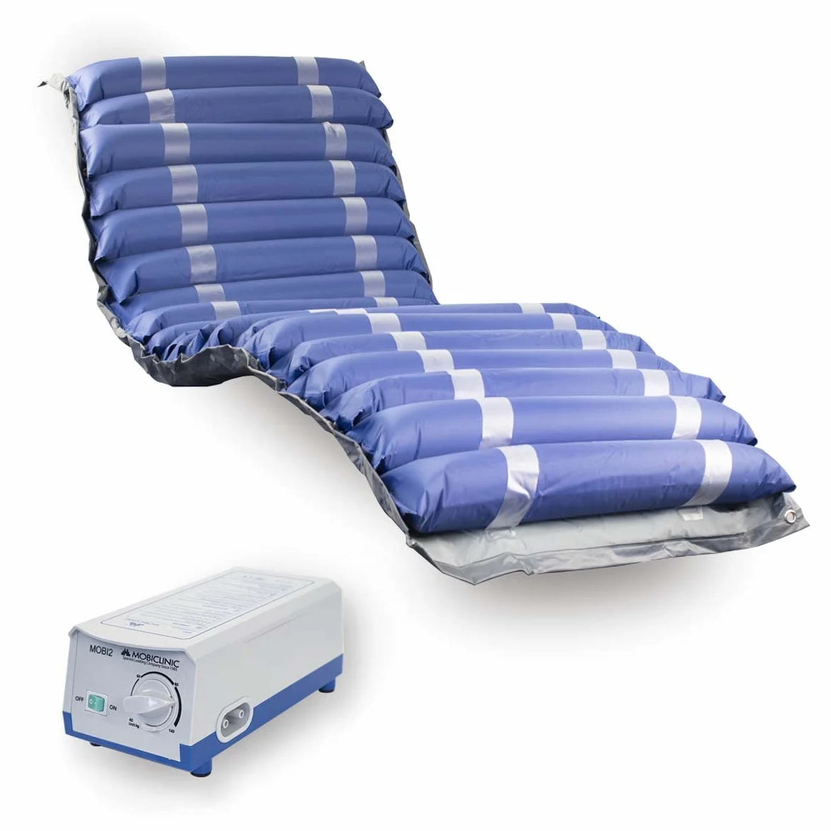 Mobiclinic Materac przeciwodleżynowy bąbelkow Mobi 2 200x86x9,5cm 20 komórek Nylon PVC Niebieski