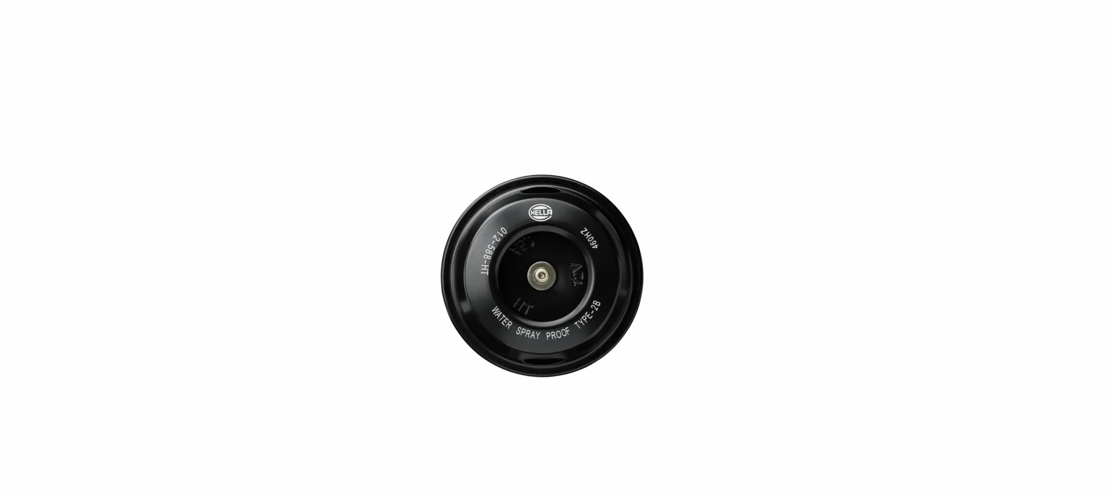 HELLA 012588061 seria motocyklowa, czarna, 12 V, klakson tarczowy (uniwersalne dopasowanie - pojedynczy blister)