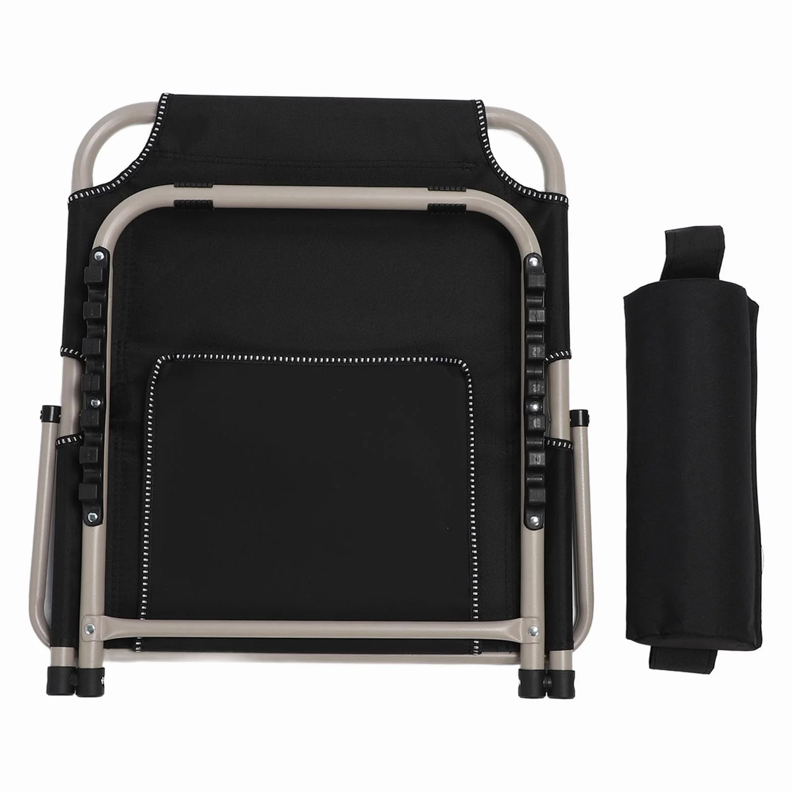 Regulowane Oparcie łóżka z poduszką Pod głowę, Składane Podparcie Klinowe (BLACK)