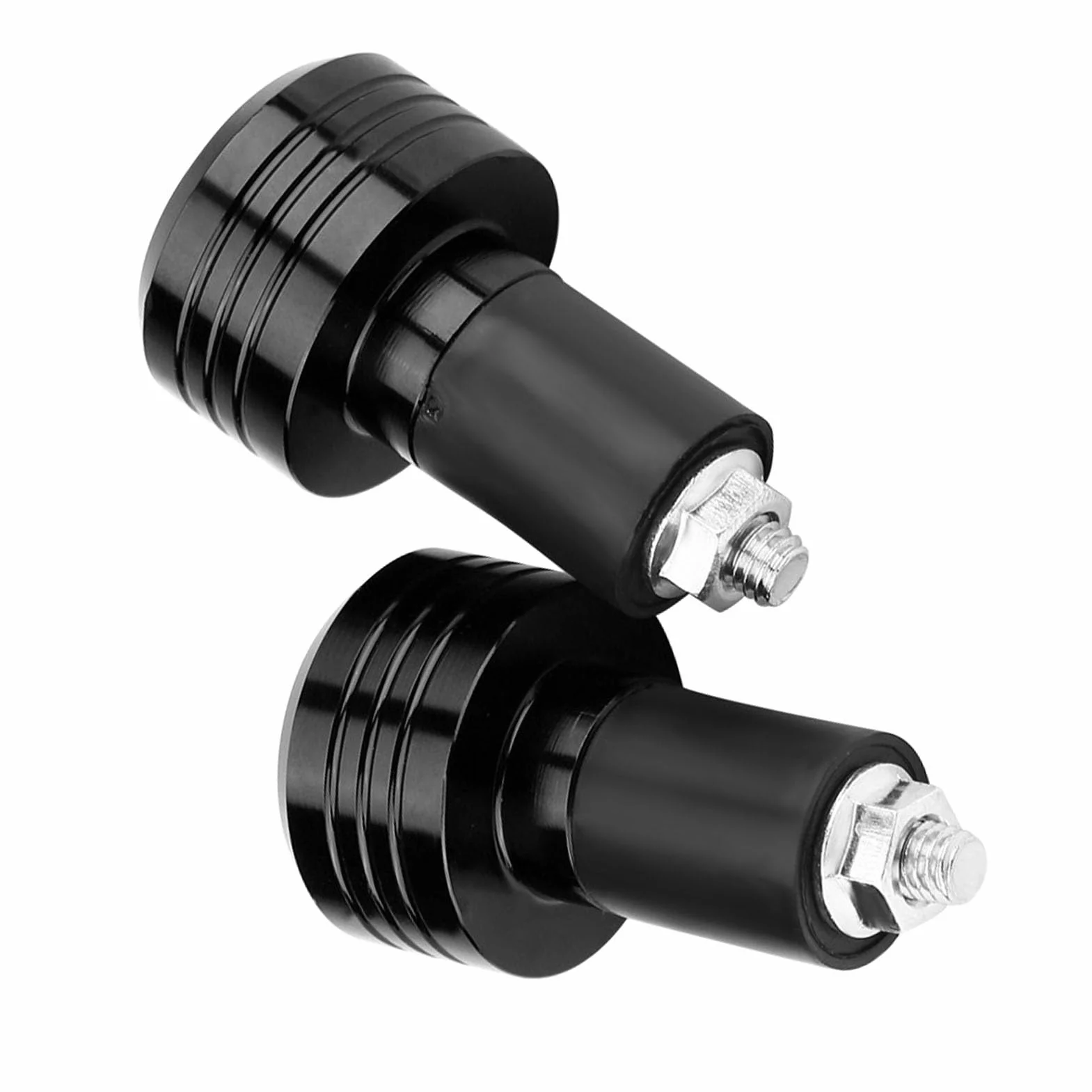 Akozon Stylowe, Uniwersalne Aluminiowe Obciążniki na kierownicę Motocykla o średnicy 22 Mm — poprawiają kontrolę Wibracji i estetykę w Kolorze Czerwonym (BLACK)