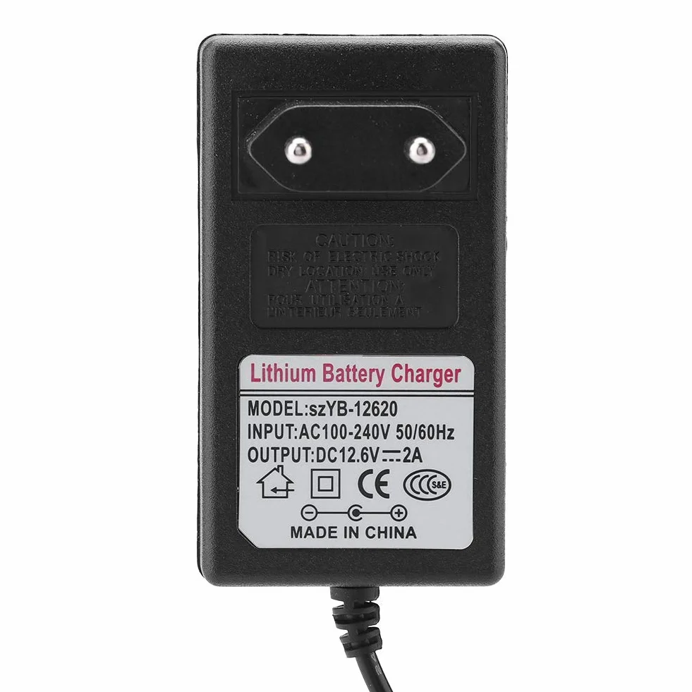 Amonida DC 12,6 V 2A Adapter do Zasilania energią elektryczną do Akumulatora Litowo-jonowego Sto Szeroko Stosowany w Reflektorach Samochody Zabawkowe Stabilność Samochodu i