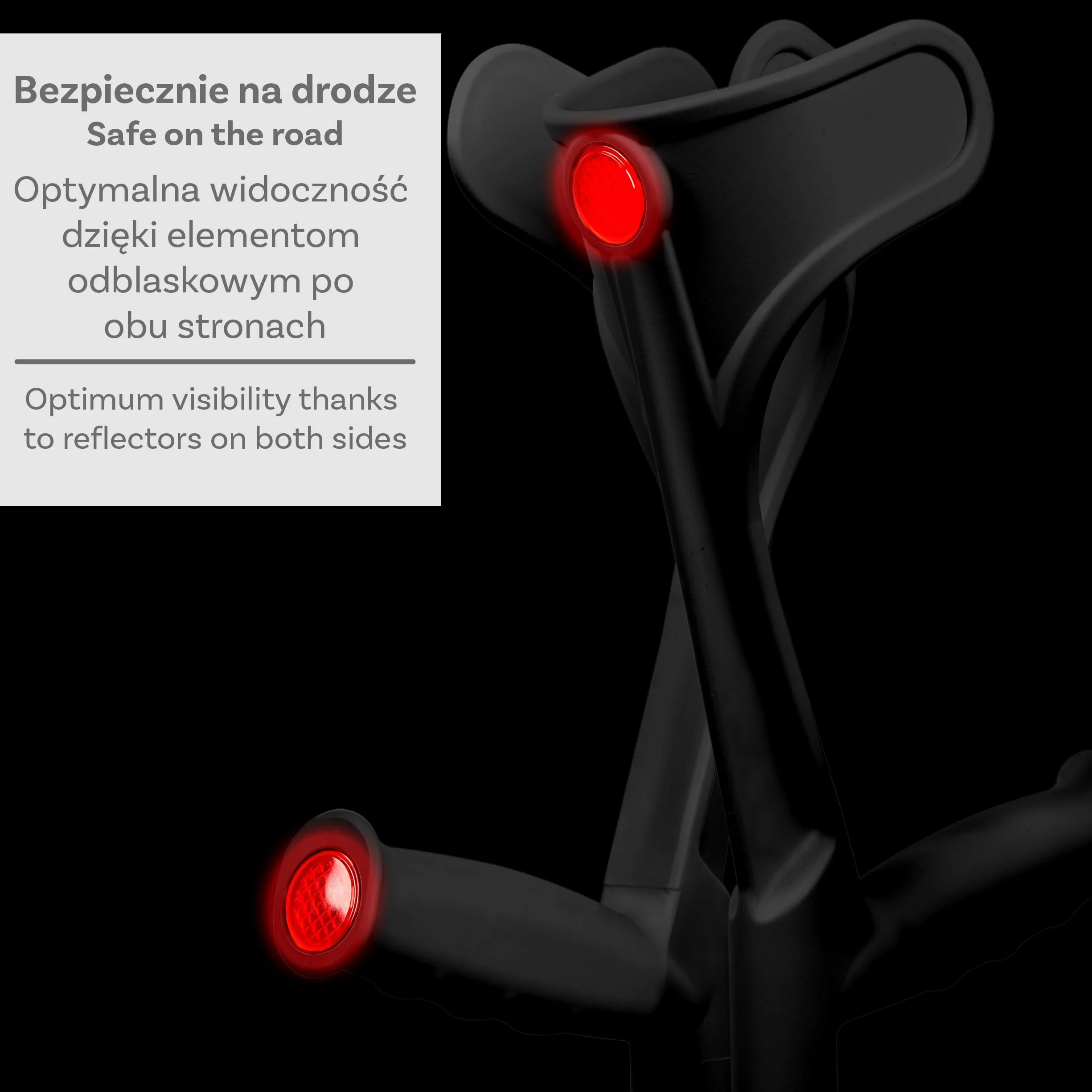 Ossenberg Classic Para podpórek do 140 kg czarny z miękkim ergonomicznym uchwytem