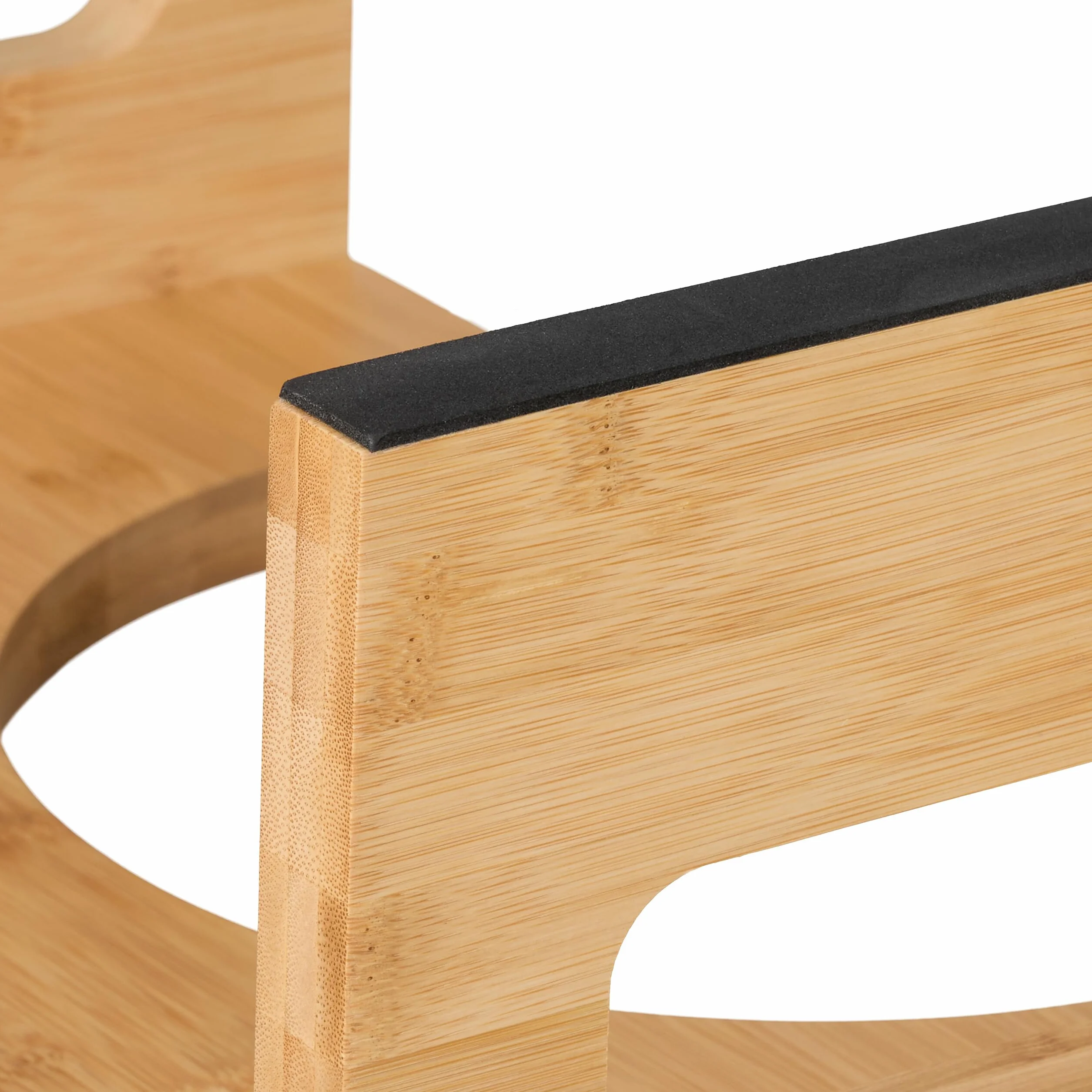Relaxdays Taboret toaletowy bambusowy 18,5 x 43,5 x 28 cm naturalny