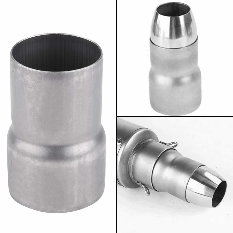 Reduktor wydechu, 51mm do 60mm Adapter rury wydechowej motocykla Redukcja tłumika Złącze ze stali nierdzewnej