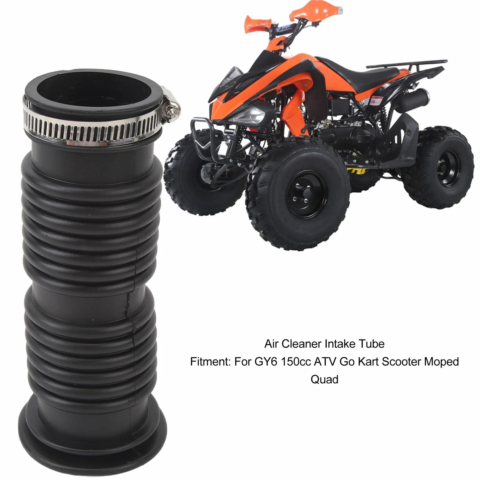 Filtr powietrza rura wlotowa żaroodporna rura czyszcząca filtr powietrza do GY6 ATV Go Kart skuter motorower Quad Air Filter wąż czyszczący rura
