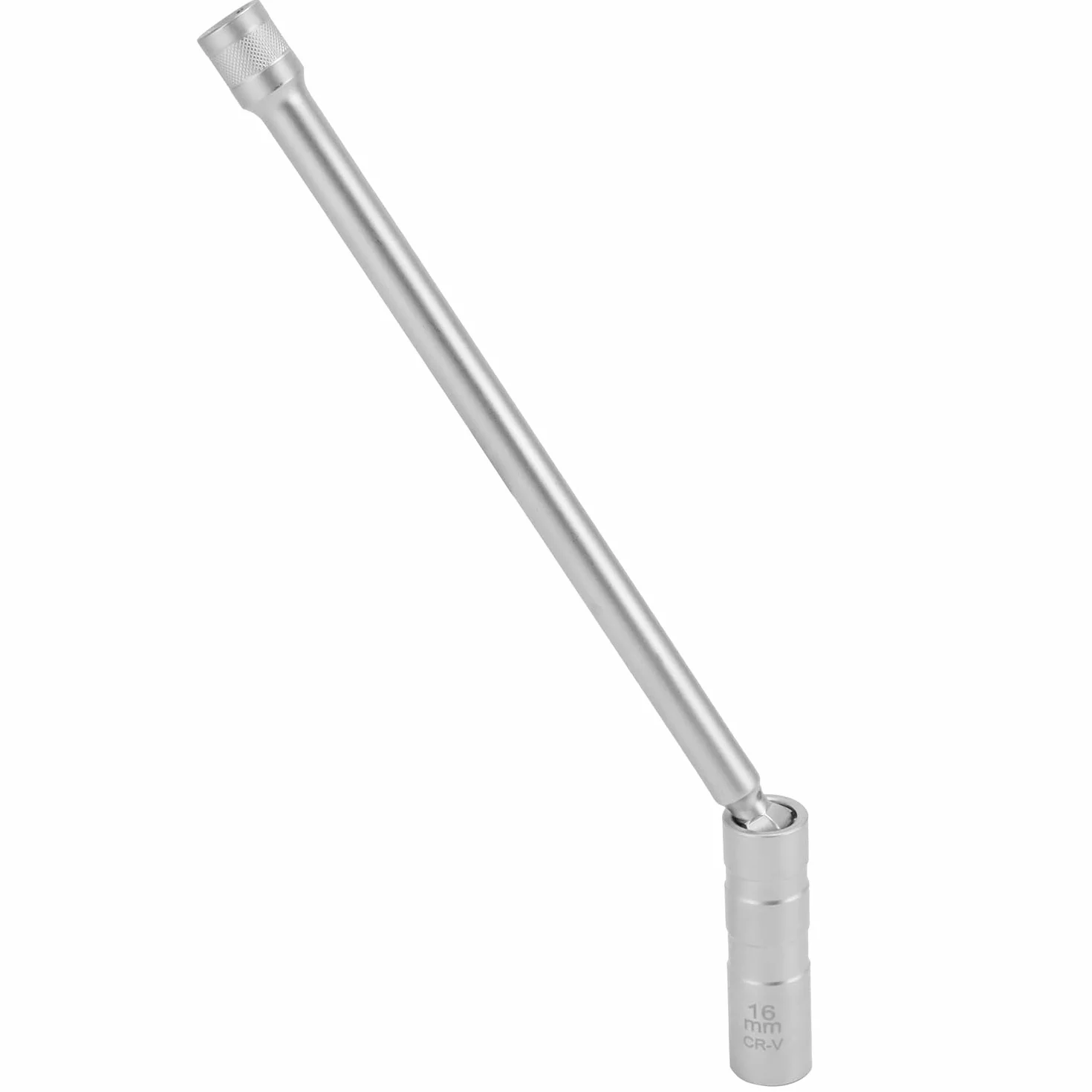 QWORK® Klucz do świecy zapłonowej 16 mm, 12 stron, 3/8", obrotowe gniazdo magnetyczne 360°, cienka ścianka i długi trzonek