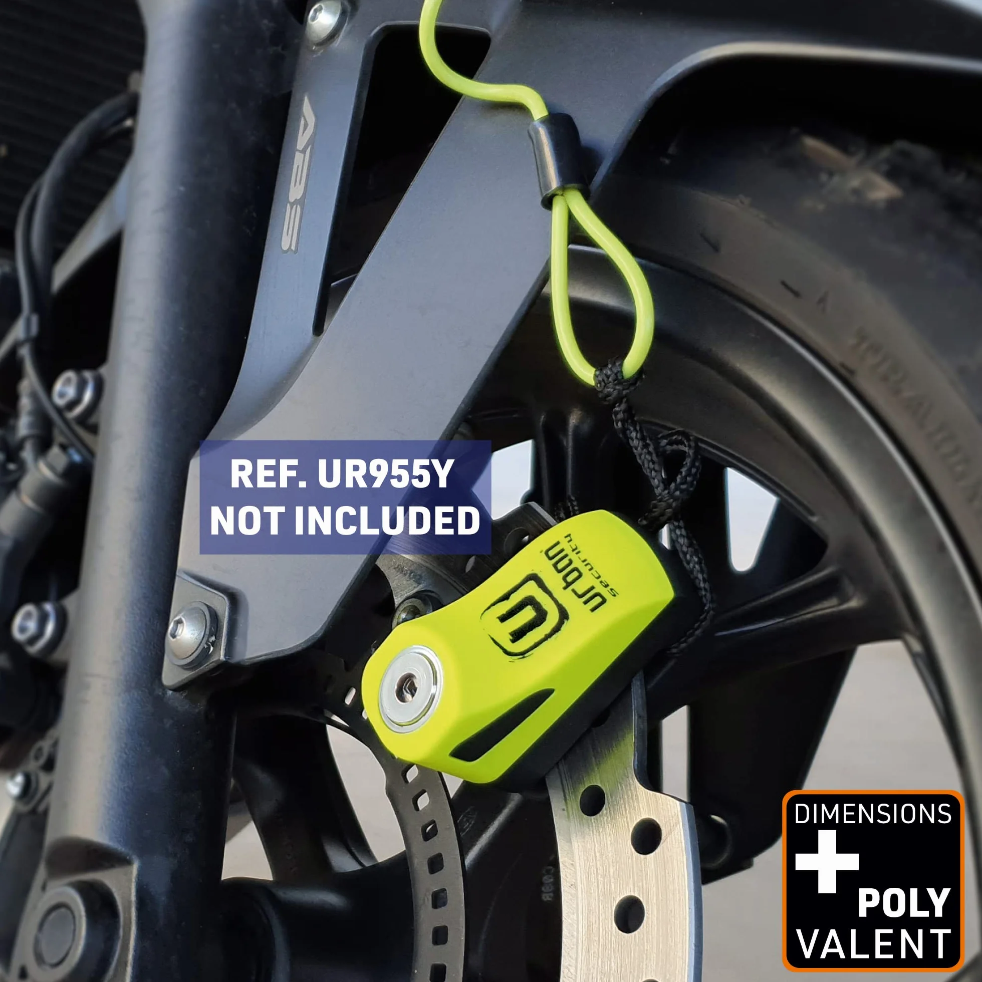 Urban Kabel przypomnienia o motocyklu 1,2 M4 z pierścieniem hamulcowym, bardziej elastyczny, pleciony kabel stalowy odporny na zarysowania, antykradzieżowy kabel przypominający o blokadzie tarczy do