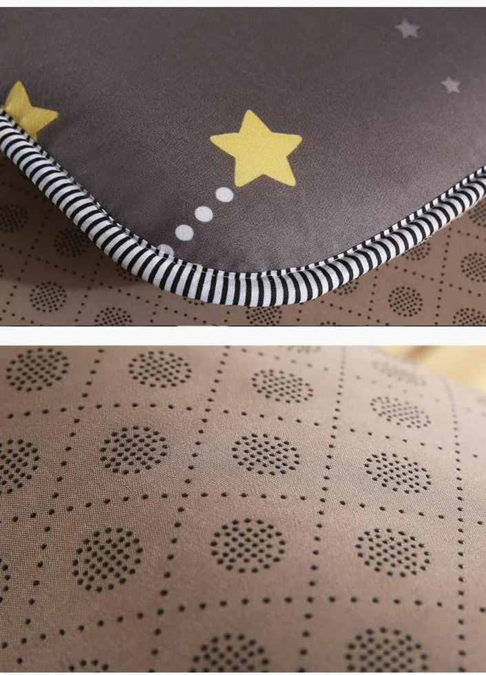 Japoński futon materac podłogowy składany tatami antypoślizgowy spód 150x200 cm fioletowy