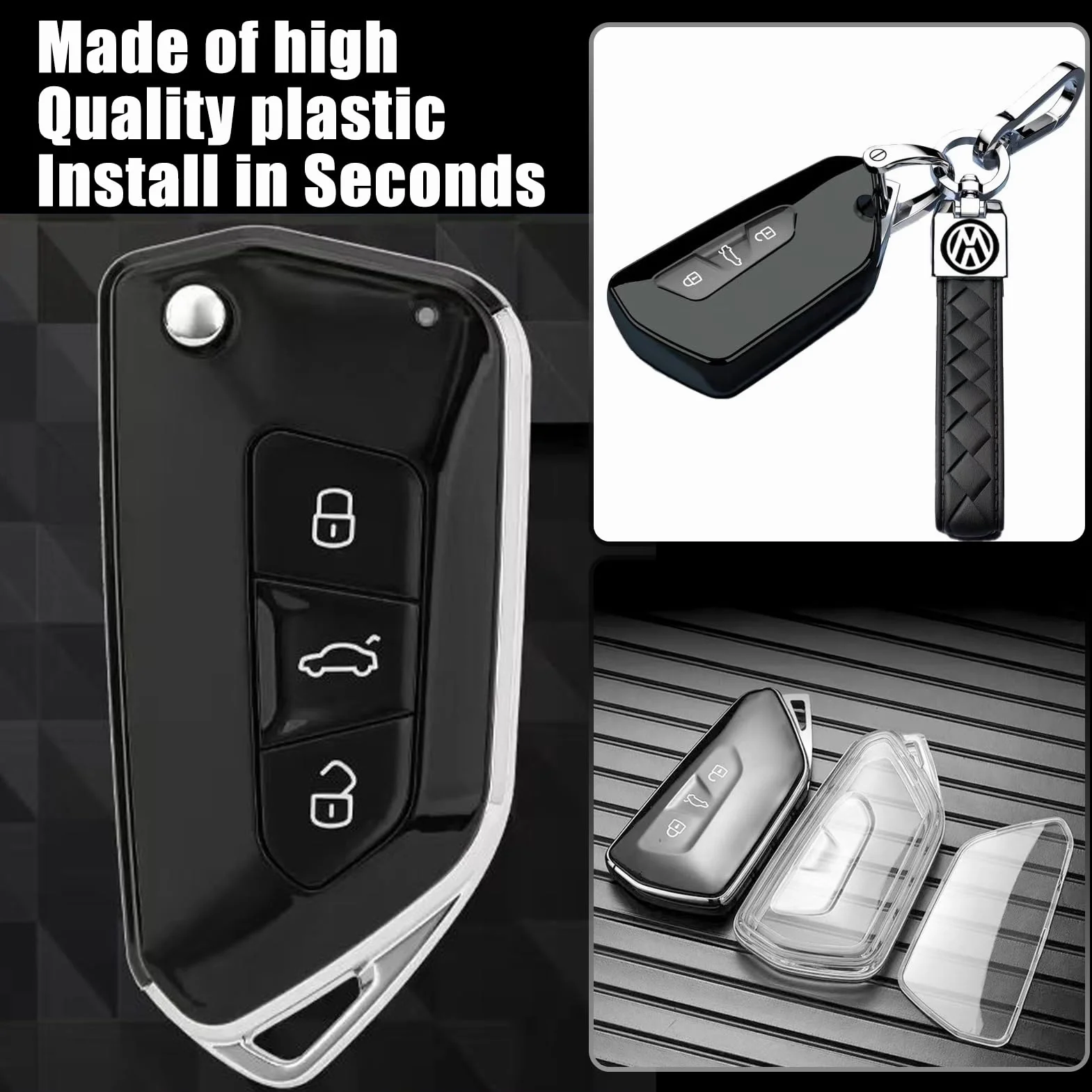 Silikonowe etui na klucze do VW Golf 8 i ID.3, ID.4, Seat Leon, Skoda Octavia, Cupra Formentor