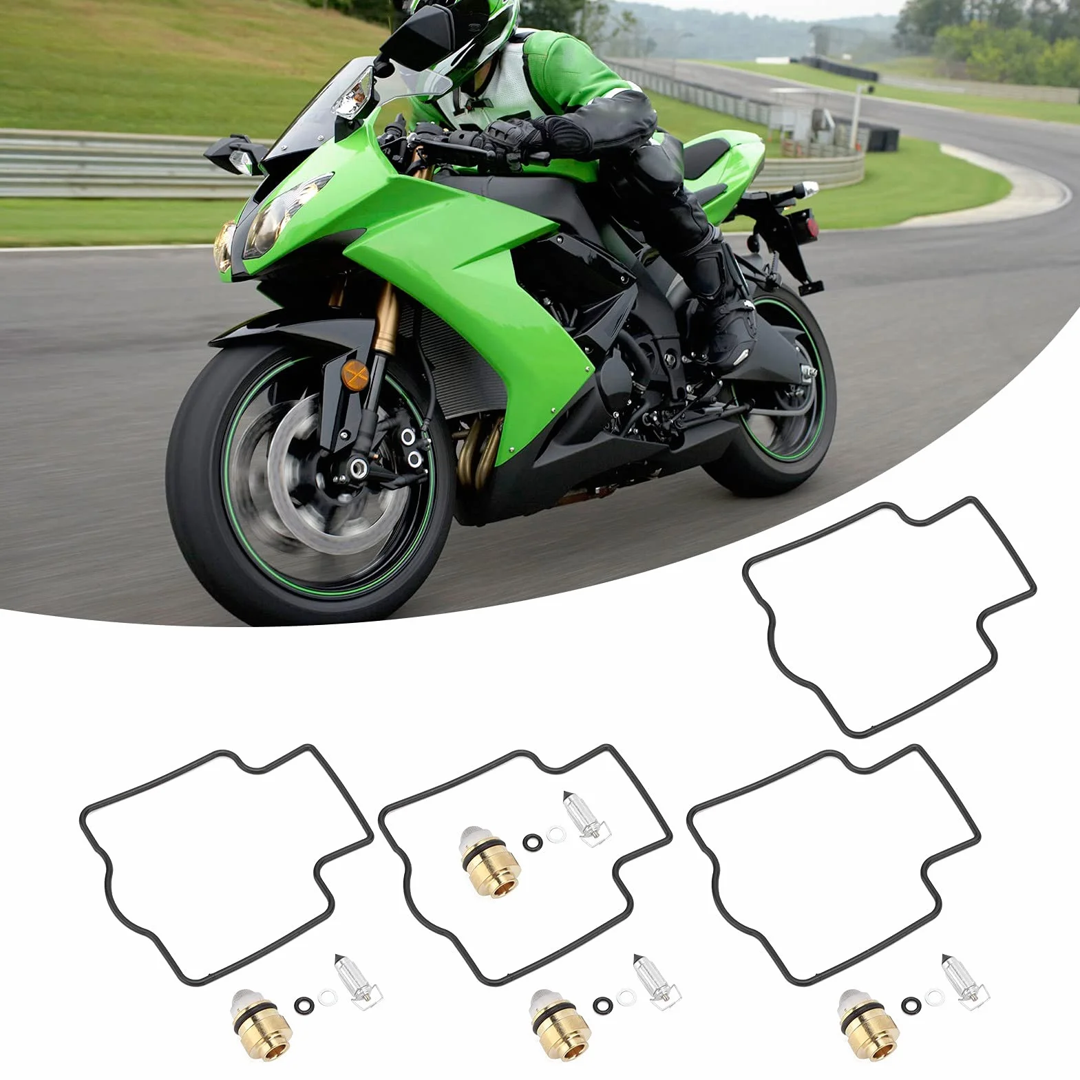 Zestaw Naprawczy Gaźnika Wymiana, 4 Zestawy Zestawy Naprawcze Gaźnika Motocyklowego Zamiennik dla ZX7 ZX7R ZX9R ZX900 ZX750 ZX1000