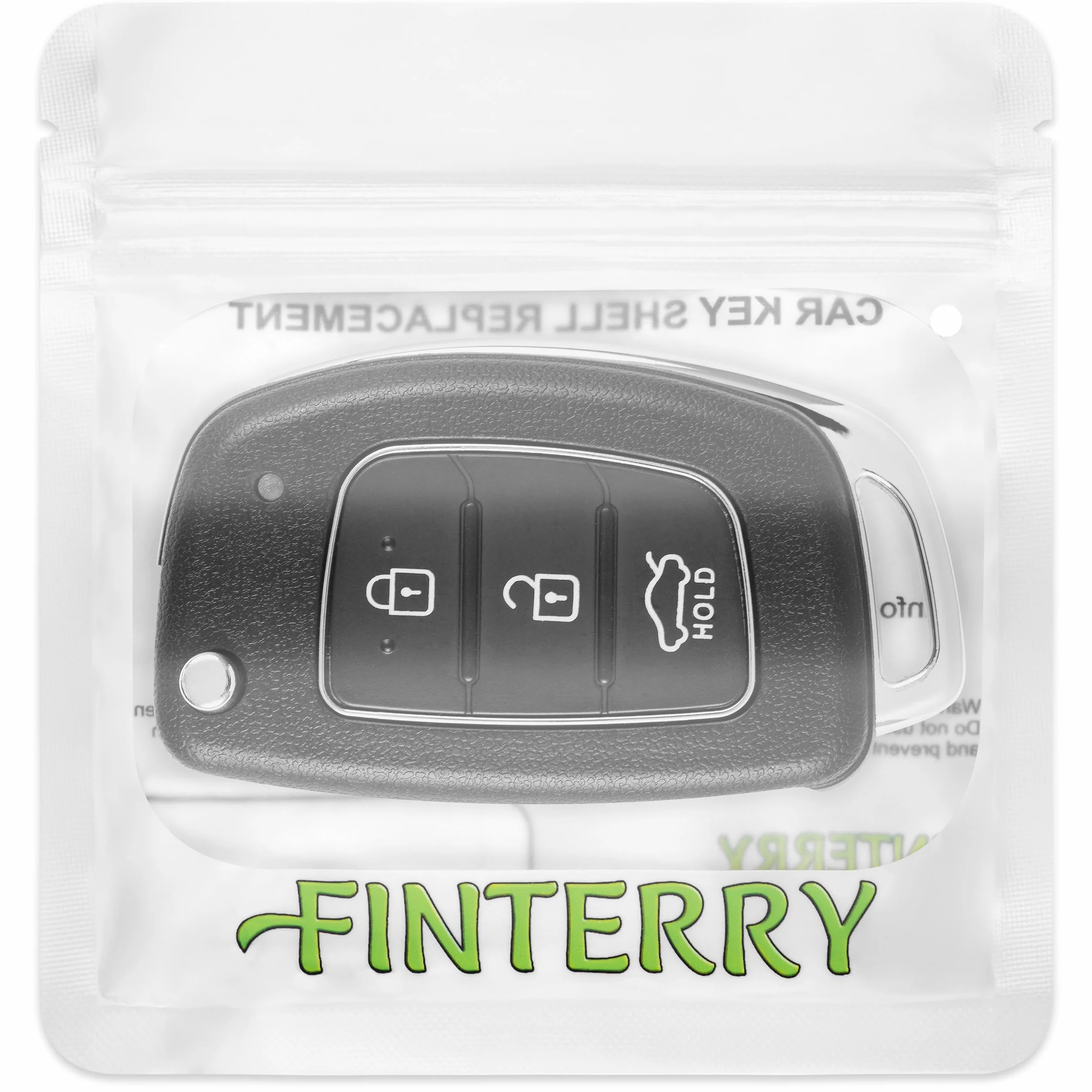 FINTERRY Obudowa Kluczyka Samochodowego kompatybilna z Hyundai i10 i20 i30 i40 ix35 Elantra Tucson Santa Fe – Zamiennik Pilota Składana Obudowa Klucza 3 Przyciski