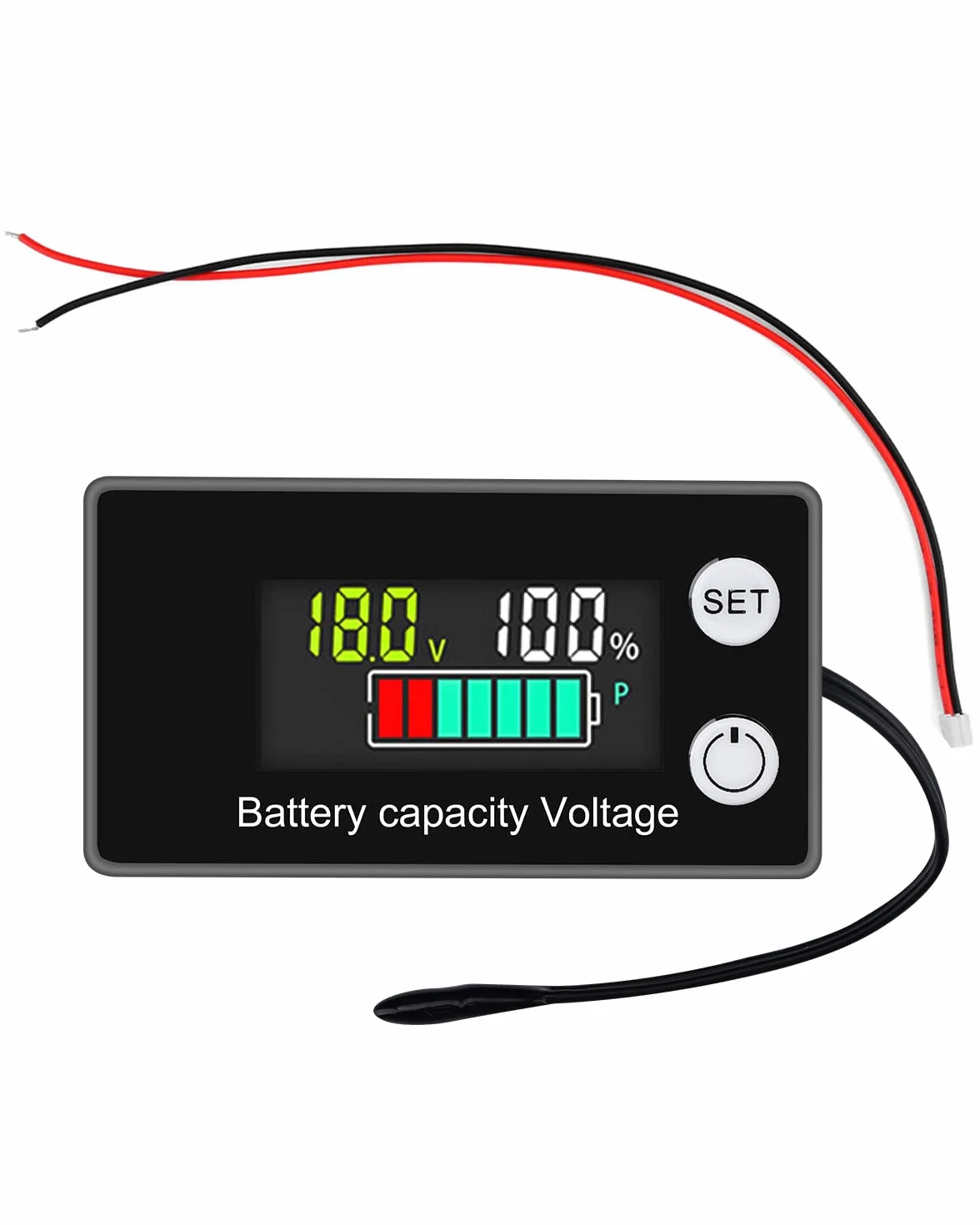 Alarm temperatury 12V 24V 36V 48V 72V 84V 84V 8-100V Cyfrowy miernik napięcia zasilania LCD