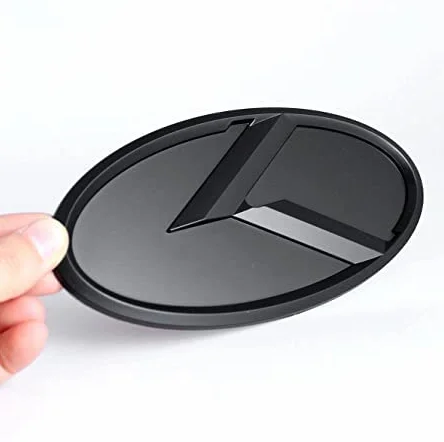 2 x czarny emblemat K-Logo na przednią maskę samochodu dla Kia K5 Forte Rio Optima