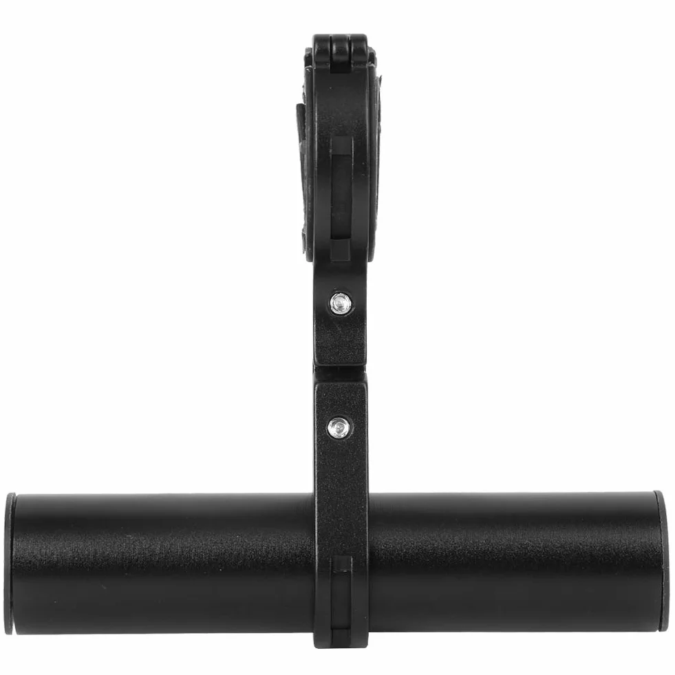 CHICIRIS Przedłużenie Kierownicy Roweru, Wspornik Przedłużający ze Stopu Aluminium 10 Cm do Telefonu z lampką rowerową, ze śrubą Stali Nierdzewnej i wzmocnioną konstrukcją (BLACK)