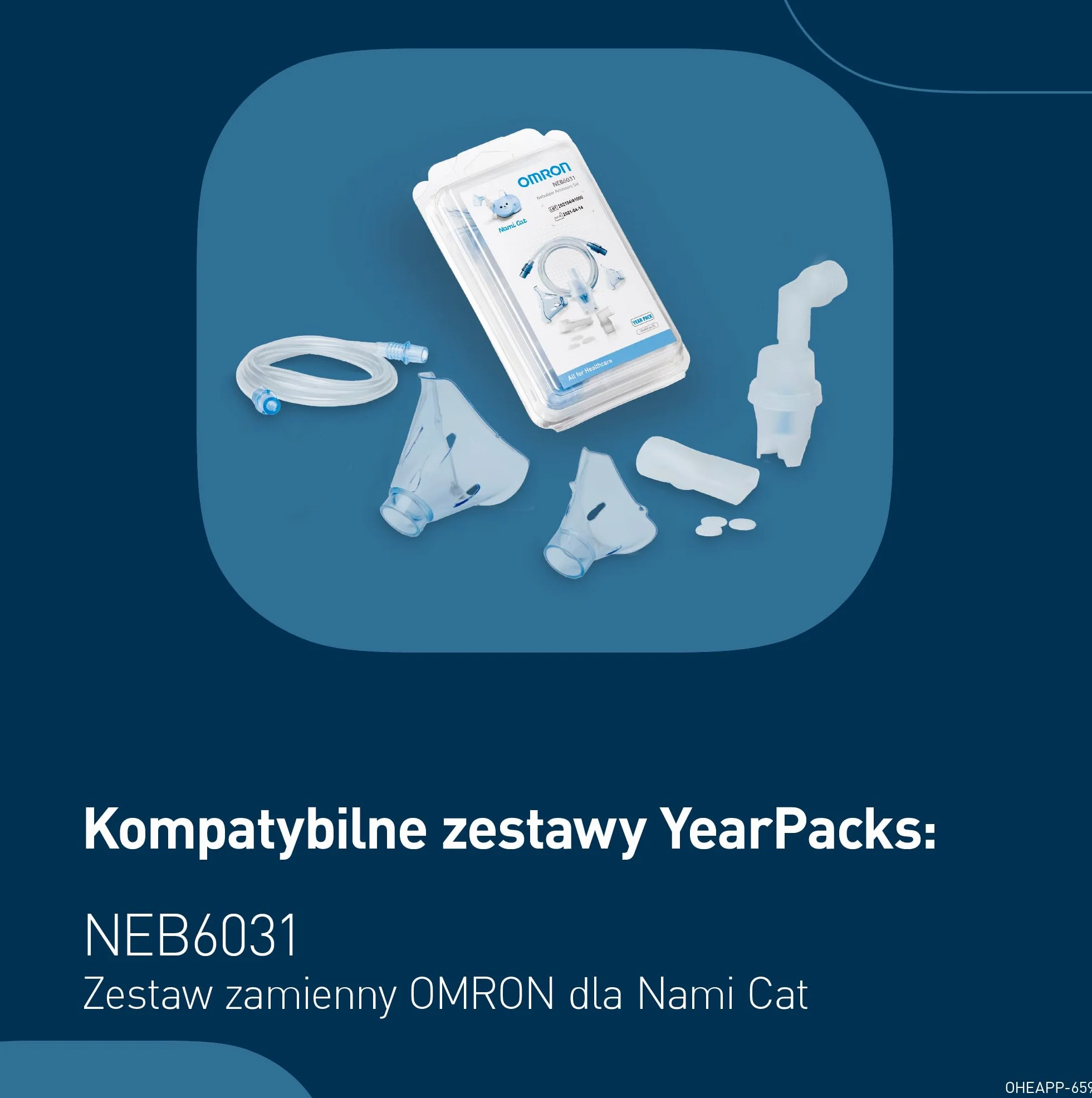 Omron NE-C303K-KDEO Nebulizator Kompresorowy Niebieski