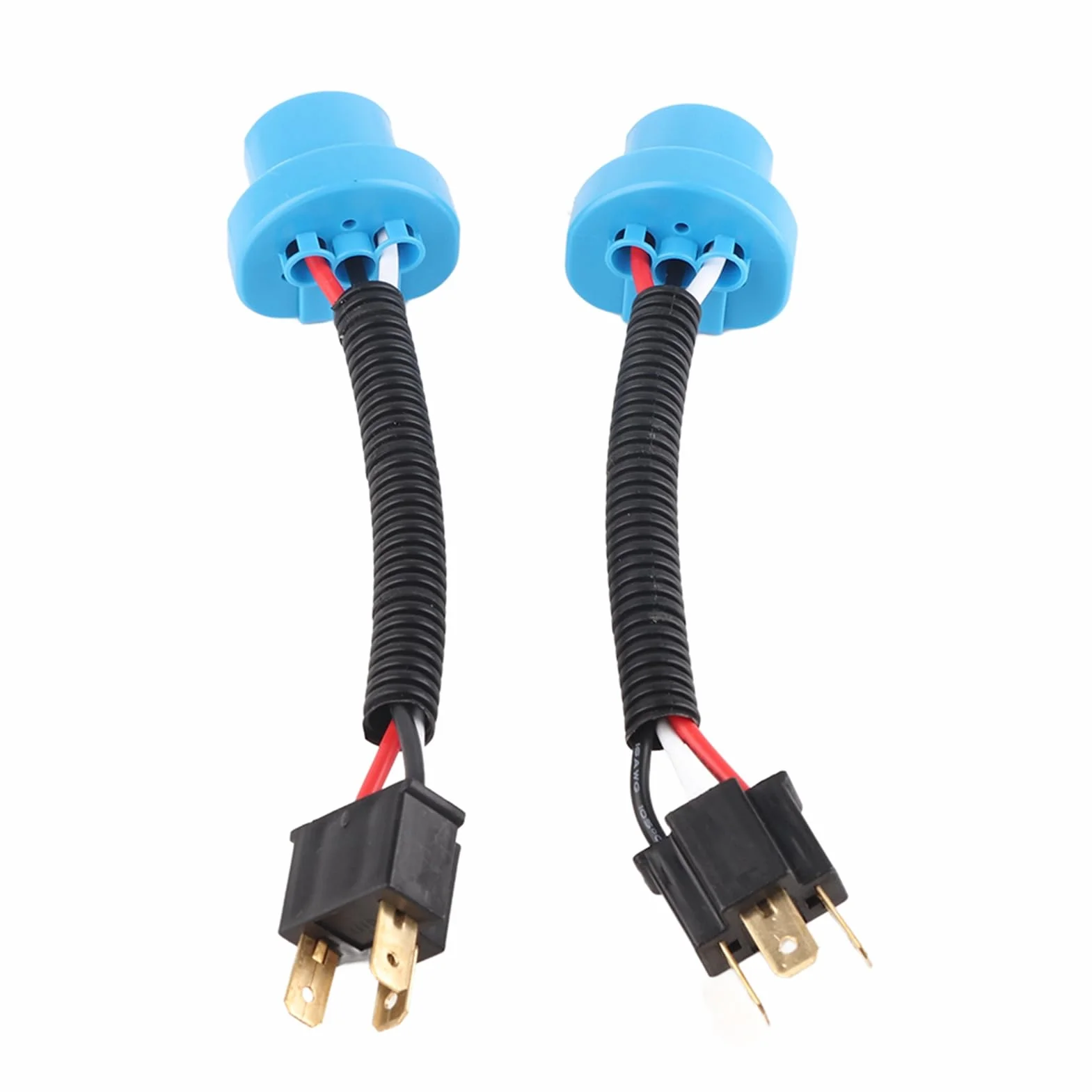 2 szt. 9007 męski na żeński H4 wtyczka reflektora kabel do konwersji złącza przewodów adapter wiązka przewodów reflektorów