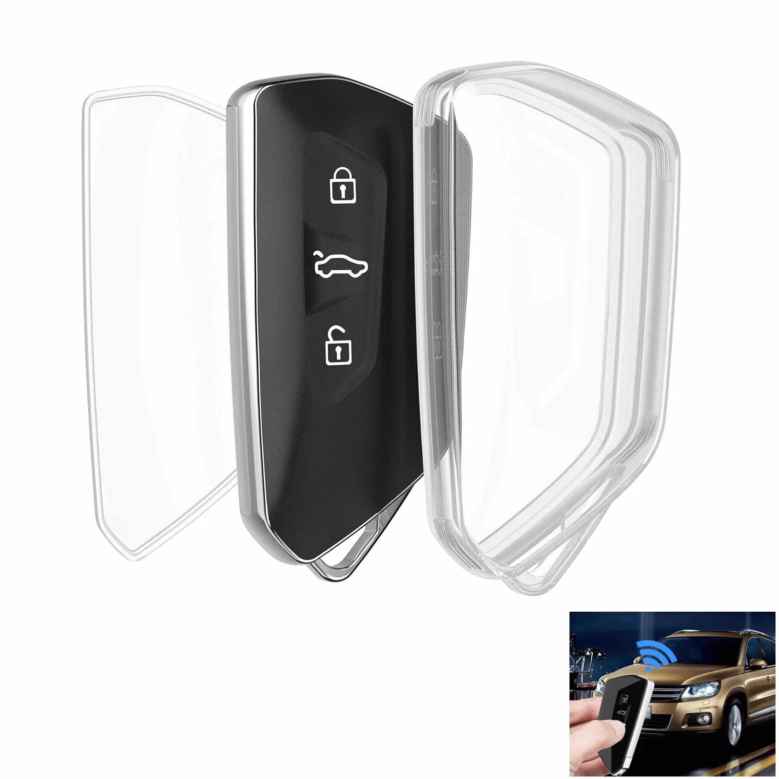 Silikonowe etui na klucze do VW Golf 8 i ID.3, ID.4, Seat Leon, Skoda Octavia, Cupra Formentor