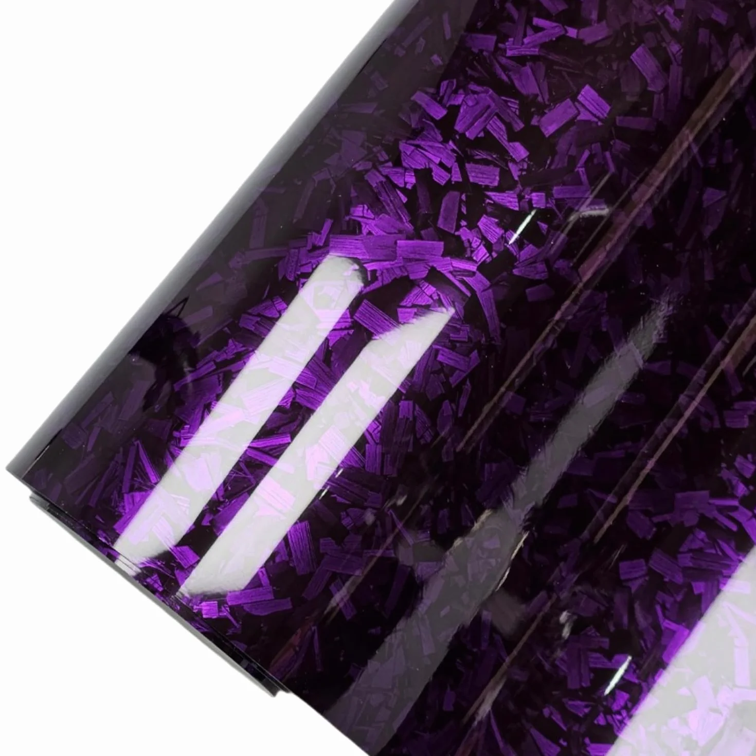 CompraFun Kutafolia węglowa, 30 x 150 cm winylowa folia samoprzylepna do samochodu, bez pęcherzyków powietrza, do dekoracji samochodu/motocyklu/roweru (fioletowa błyszcząca)