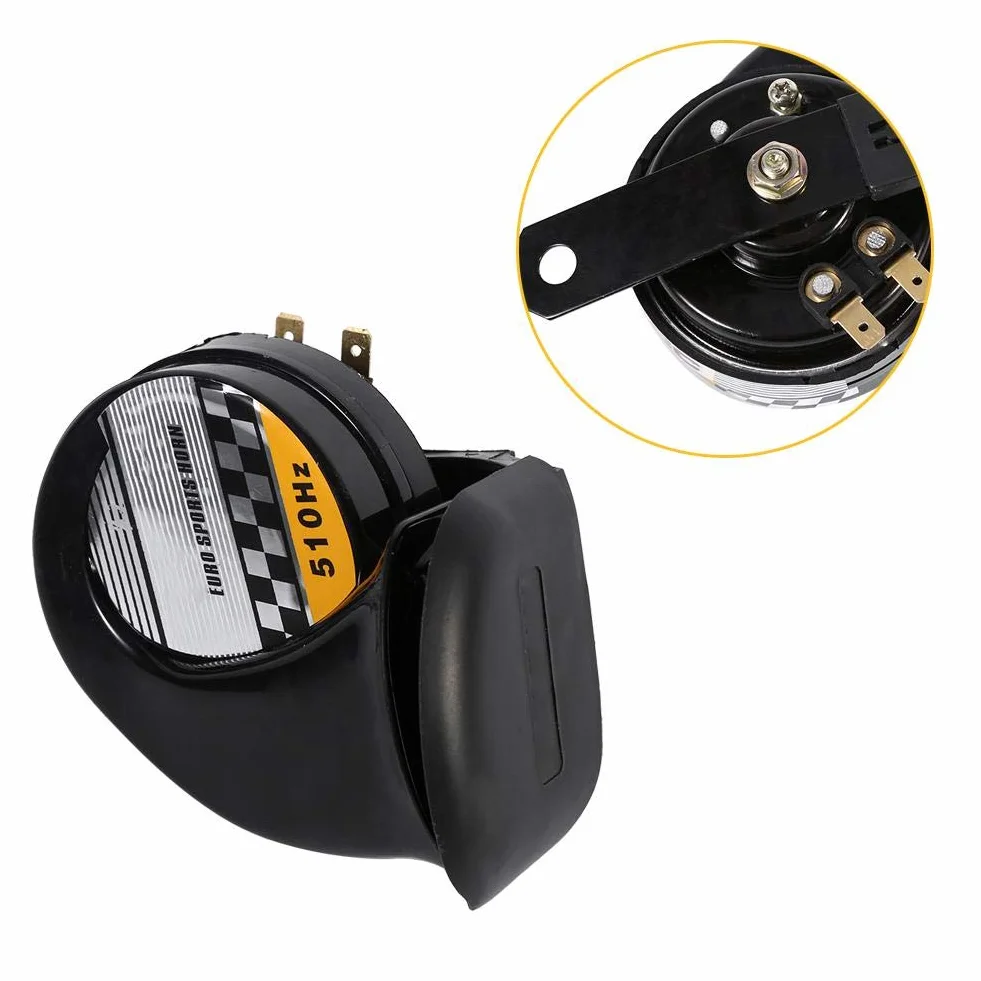 Klakson motocyklowy ślimak Potężny 115 DB 510 Hz 12 V Syrena Horn Głośnik Mocny Wodoodporny do Samochodu Skutera Samochodowego
