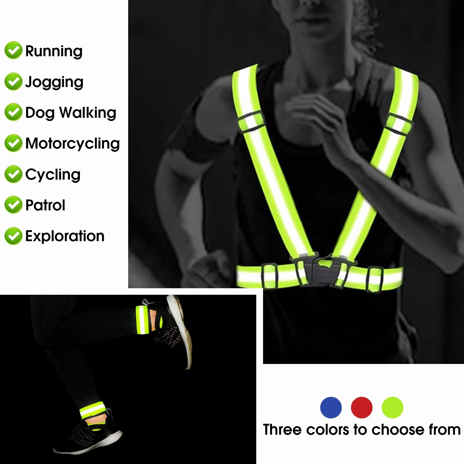 Kamizelka ostrzegawcza dla dzieci i dorosłych, kamizelka ostrzegawcza do biegania, High-Vis, odblaskowa kamizelka ostrzegawcza, do biegania, jazdy na rowerze, wędrówek, jazdy na motocyklu w