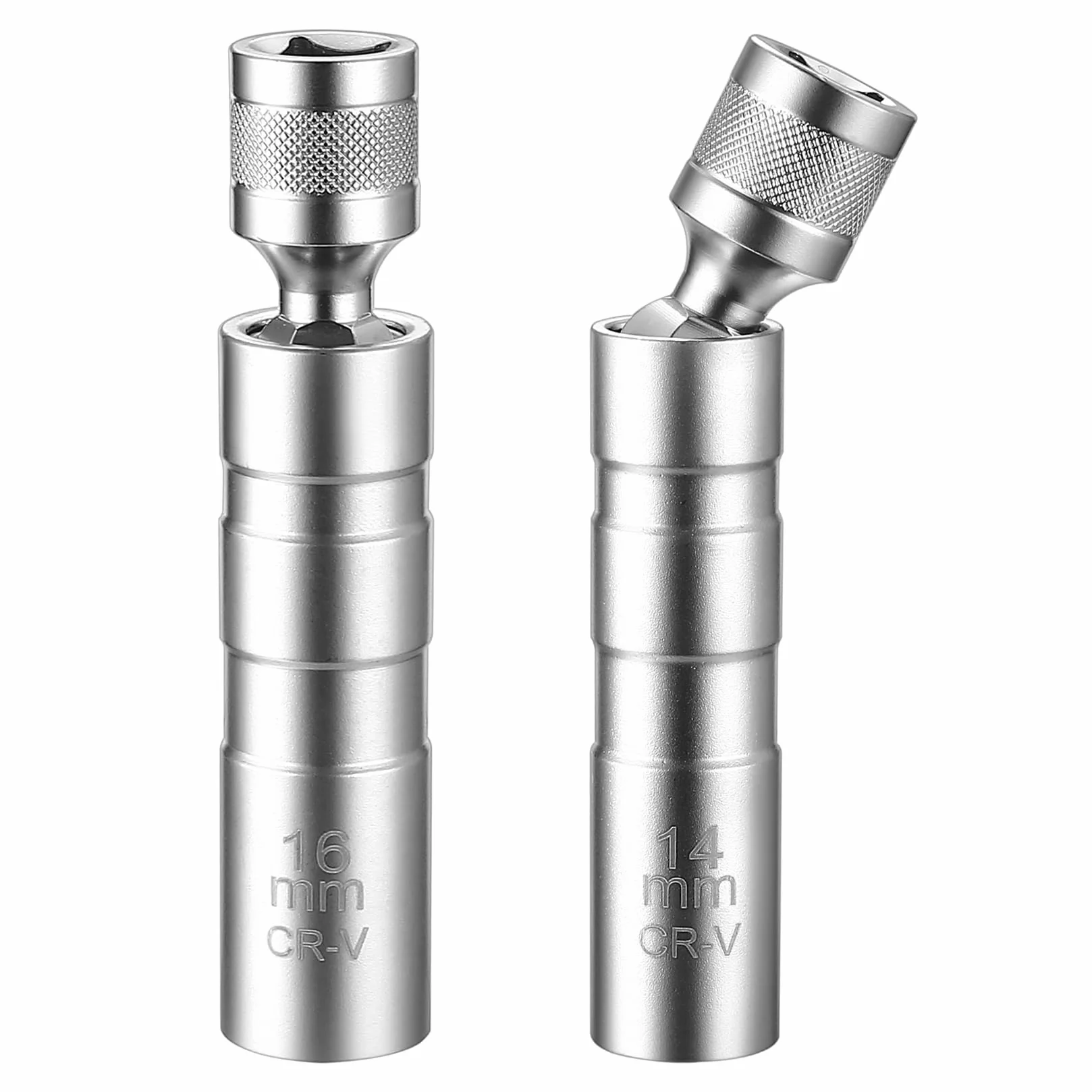 Klucz do Iskier 14mm 16mm, 2 Sztuki Uniwersalny Elastyczny Zestaw Kluczy do Iskier, Magnetyczny Klucz do Iskier Samochodowy, 12-Kątny Magnetyczny Usuwacz Iskier Narzędzie do Samochodów KFZ