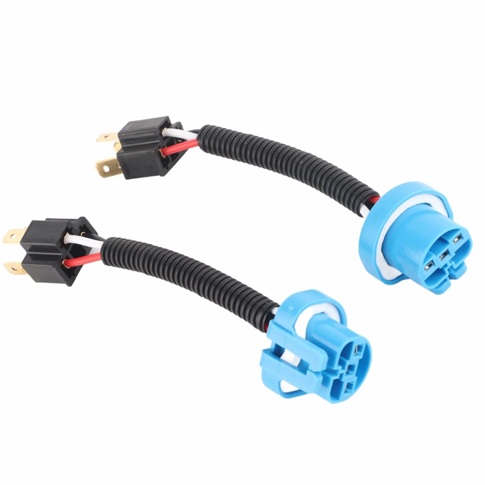 2 szt. 9007 męski na żeński H4 wtyczka reflektora kabel do konwersji złącza przewodów adapter wiązka przewodów reflektorów