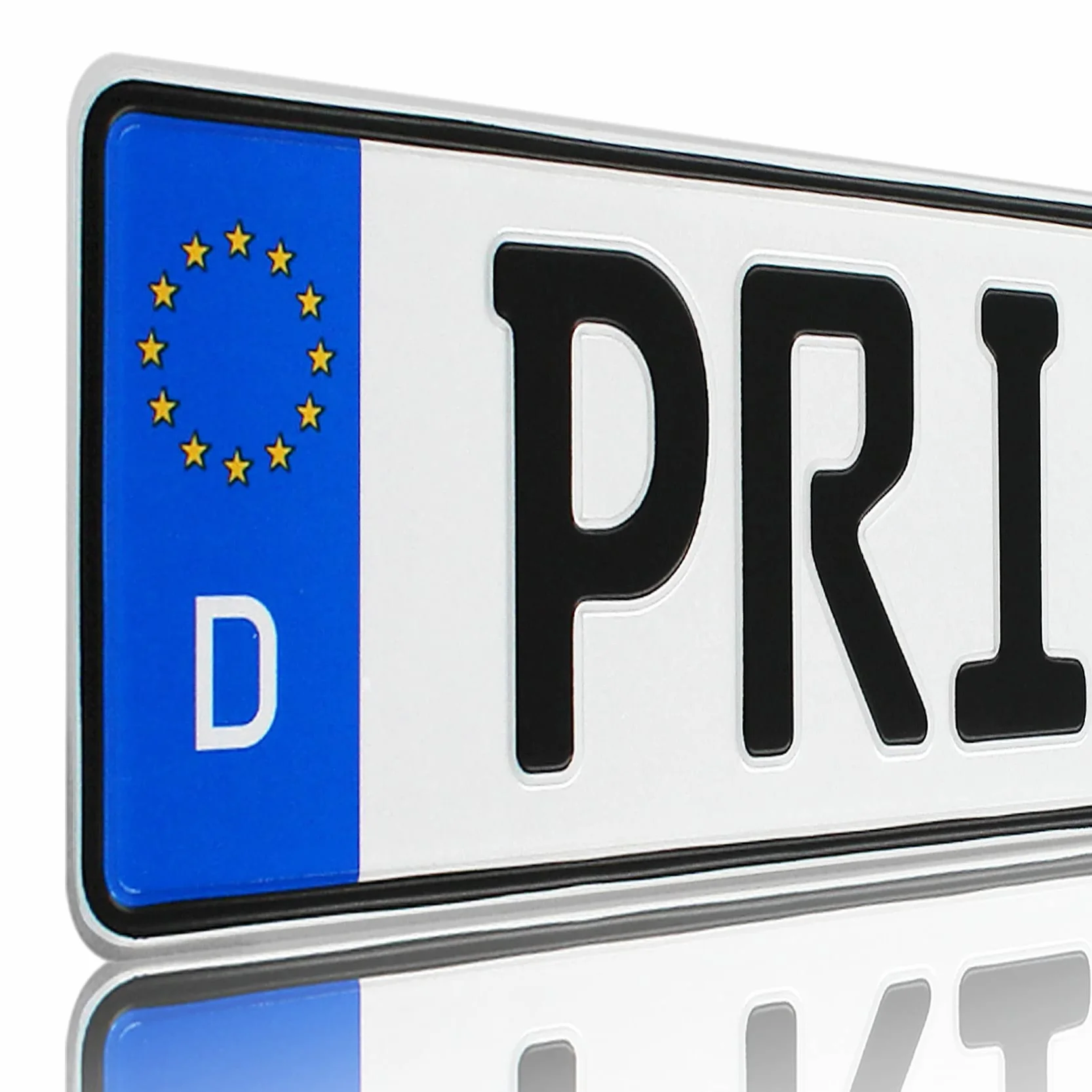 Prywatna tabliczka rejestracyjna z aluminium, wymiary 420 x 110 mm, przyczepa samochodowa, parking, parking, tabliczki parkingowe, słupki, ściana (08 prywatna)
