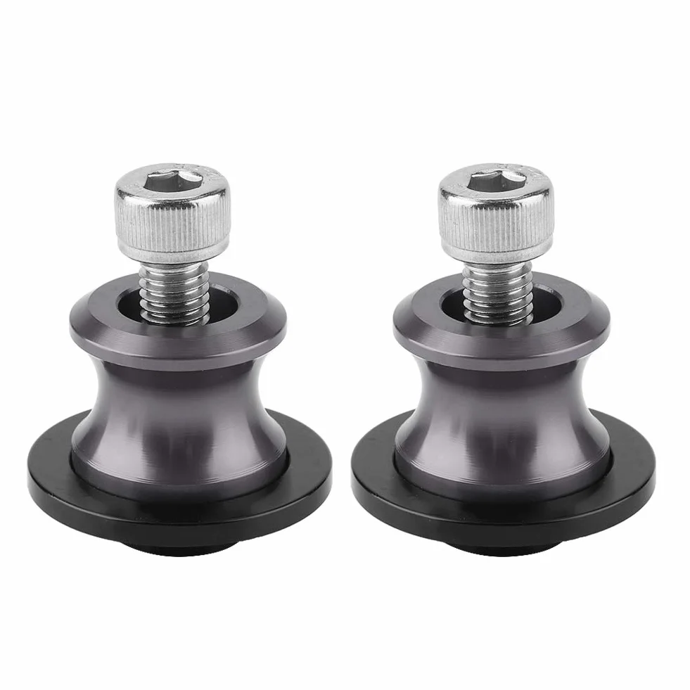 Stojak motocyklowy Aramox, 2 szt.8mm Stojak do podnoszenia motocykla CNC Obrotowy stojak z suwakiem Cewki wahacza Stop aluminium CNC czarny srebrny kolor tytanowy złoty czerwony zielony (opcjonalnie) (kolor tytanowy)