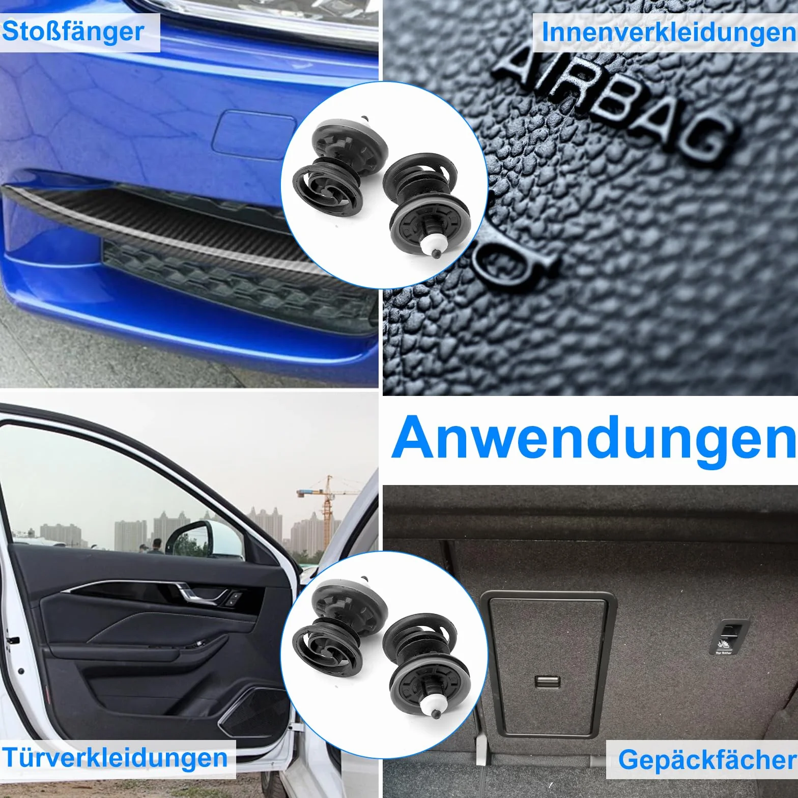 30 sztuk klipsy mocujące panele drzwi, klipsy montażowe do samochodu, 7l6868243 plastikowe klamerki do tapicerki z VW Golf 5 6 7 T4 T5 Passat Polo Caddy, A1 A4 A5 A6