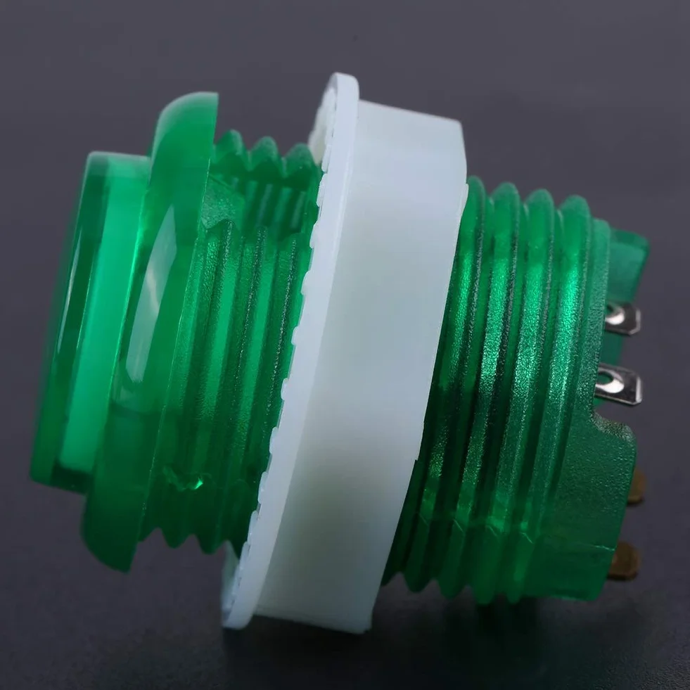 5 Sztuk 5V 24mm Przycisk Jumbo z Mikroprzełącznikiem LED Podświetlany Samoresetujący Przełącznik Wciskany