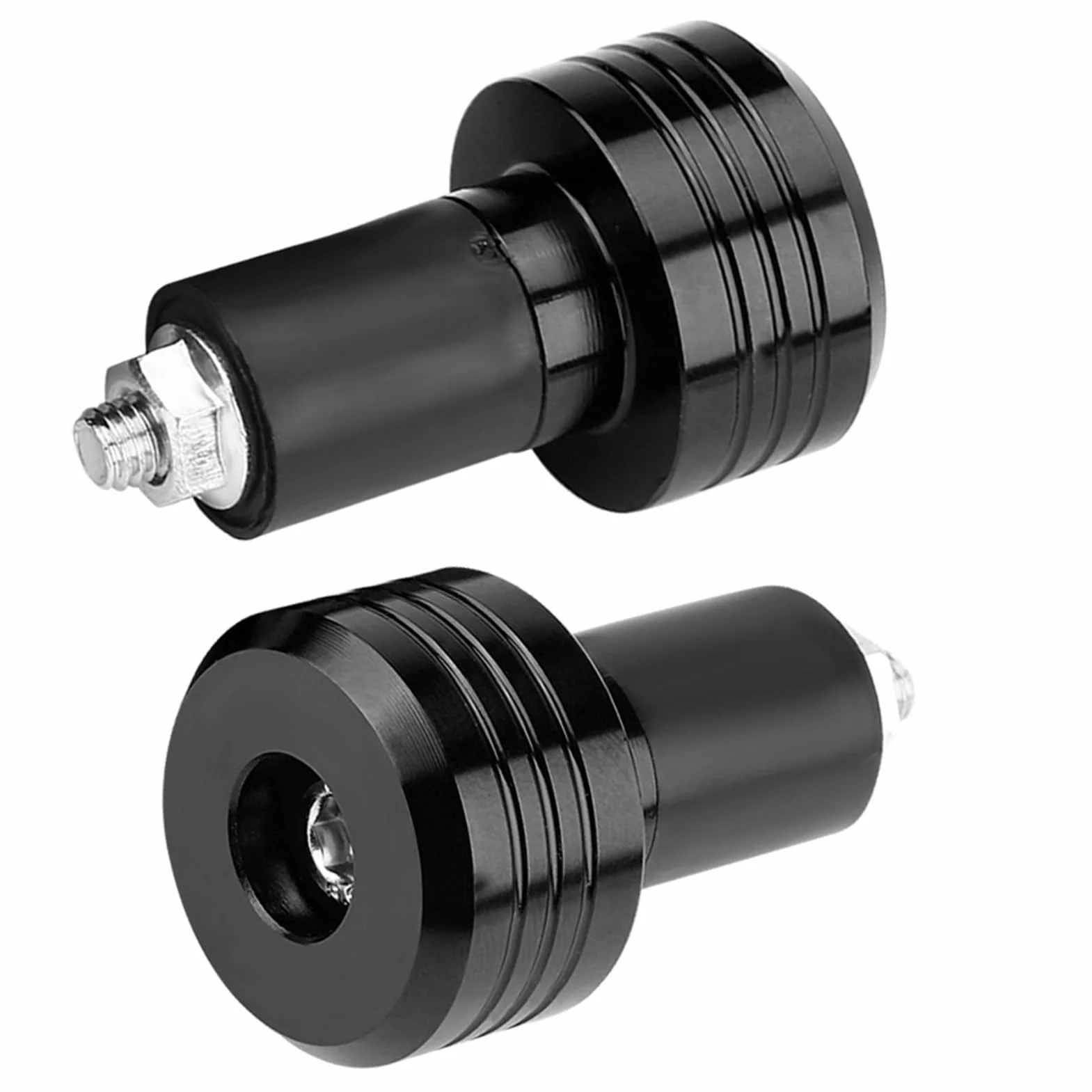 Akozon Stylowe, Uniwersalne Aluminiowe Obciążniki na kierownicę Motocykla o średnicy 22 Mm — poprawiają kontrolę Wibracji i estetykę w Kolorze Czerwonym (BLACK)