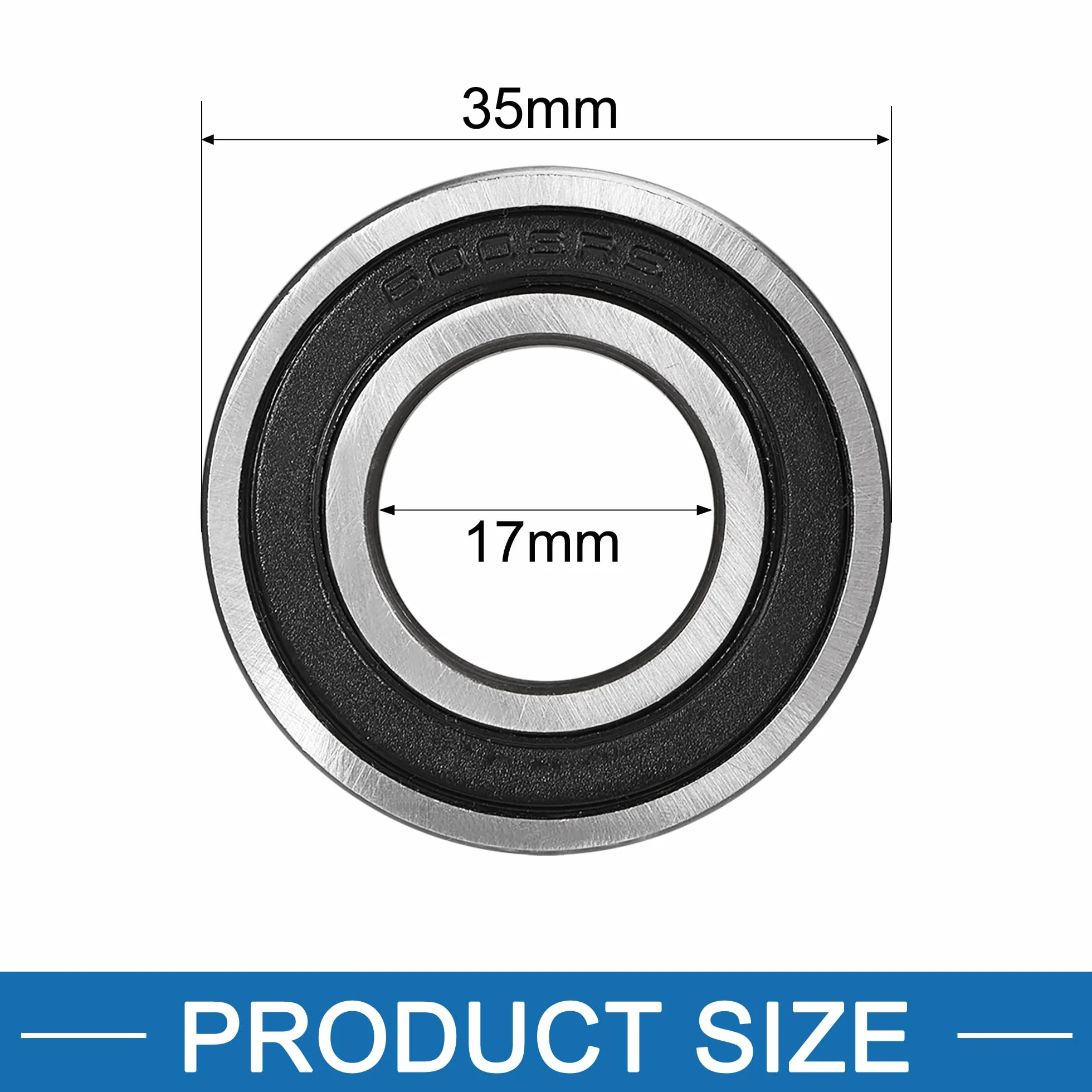 A ABSOPRO Łożysko kulkowe 6003-2RS 17 mm x 35 mm x 10 mm Łożyska uszczelnione (zestaw 2 szt.)