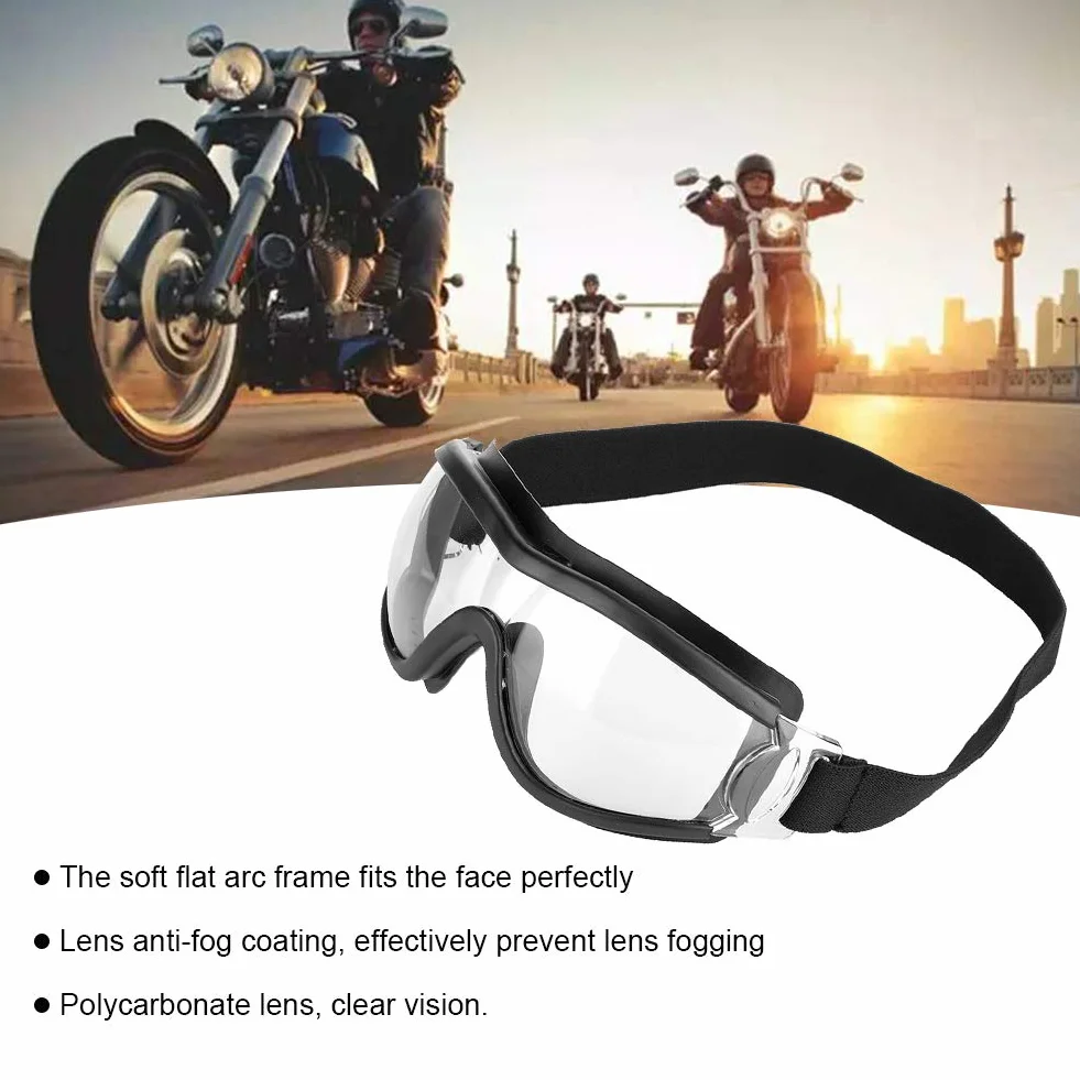 Akozon Gogle Motocyklowe Pyłoszczelne do Rowerów Terenowych i Wyścigów Narciarskich - Wodoodporne Okulary Motocrossowe Off Road