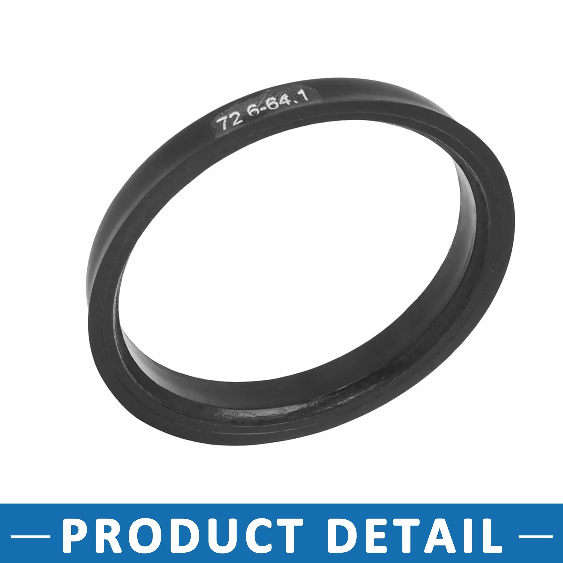 A ABSOPRO Pierścienie środkowe 72,6 mm do 64,1 mm czarne tworzywo sztuczne (zestaw 4 szt.)