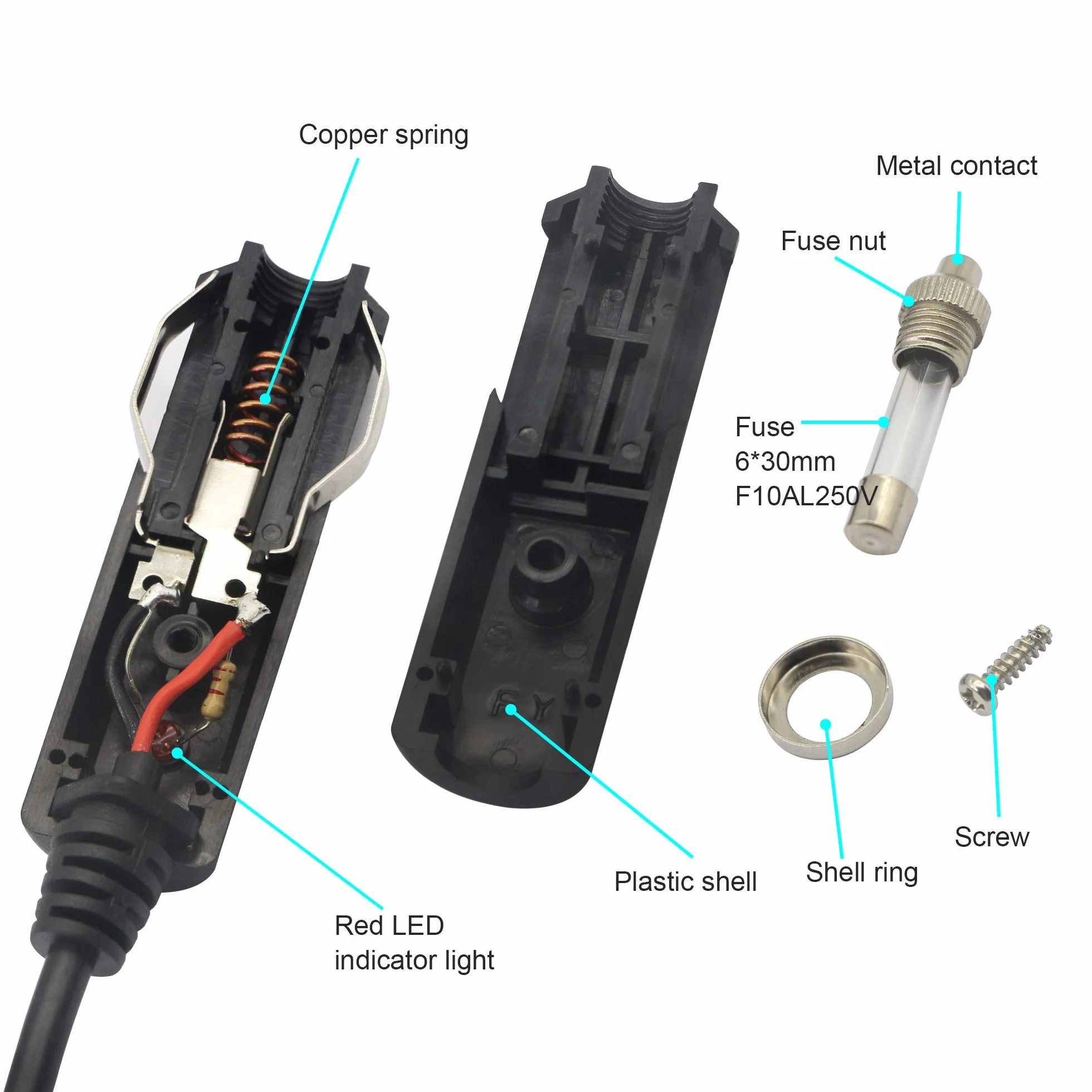 12 V-24 V DC 5,5 x 2,1 mm przedłużacz do zapalniczki samochodowej kabel z diodą LED do samochodów ciężarowych, autobusów, vanów (3 m)
