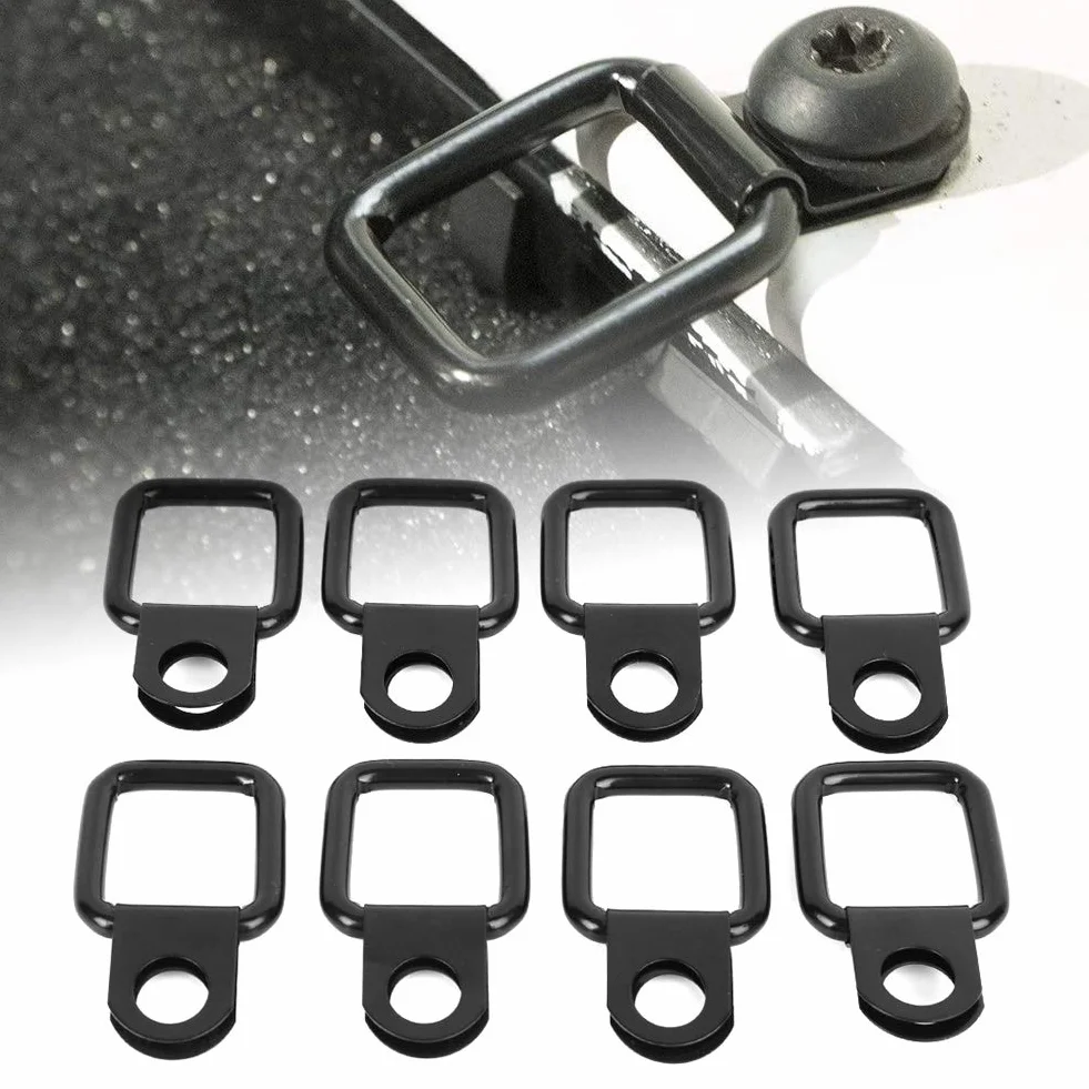 8-częściowe kotwy D-ring, Hardtop/Deck, Quick Release Fasteners, Pasujące do Wr-wędkarzy JK YJ TJ JKU Sport/Sahara/for Freedom/Rubicon X Unlimited 95-17
