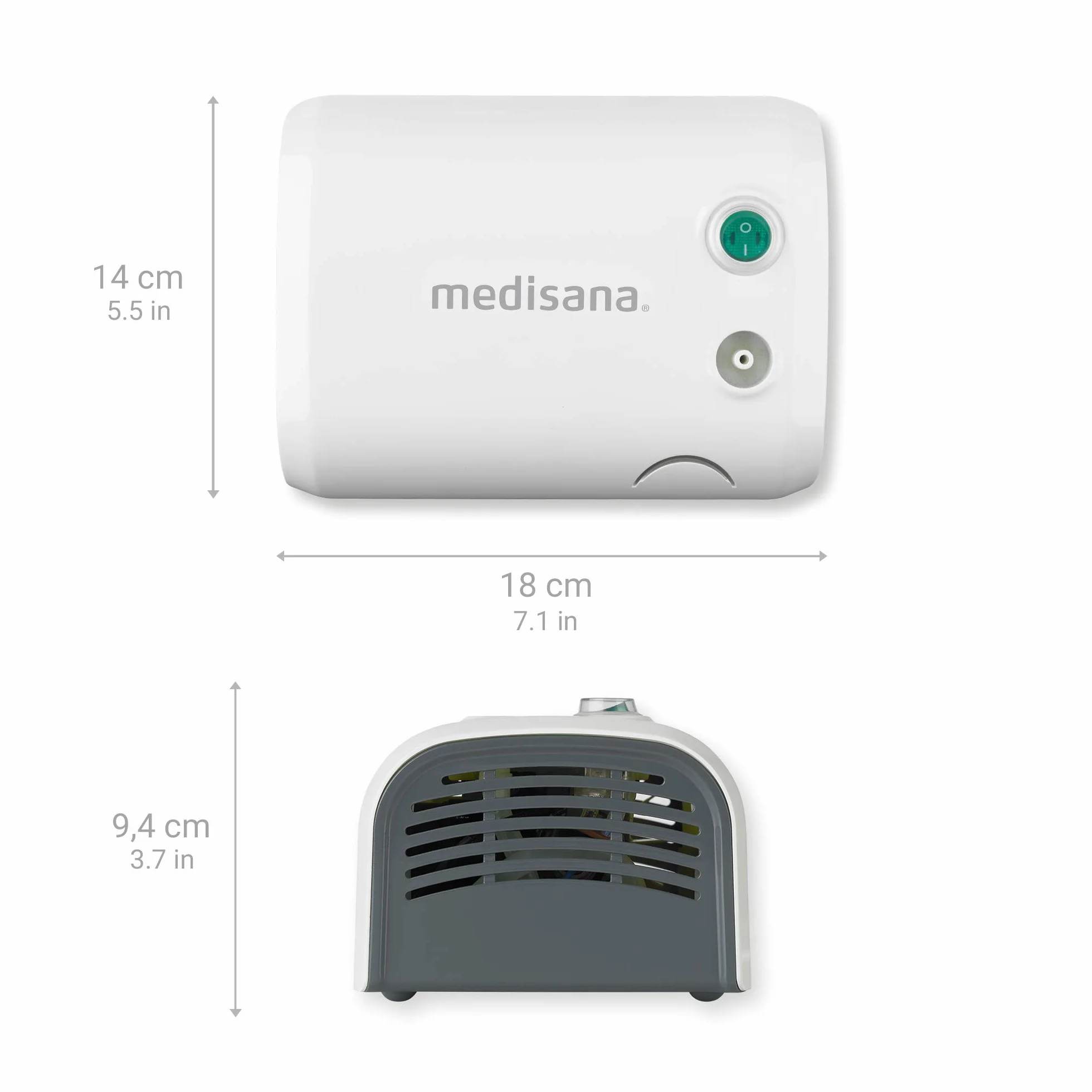 Medisana IN 520 inhalator nebulizator kompresorowy z ustnikiem i maseczką dla dorosłych i dzieci